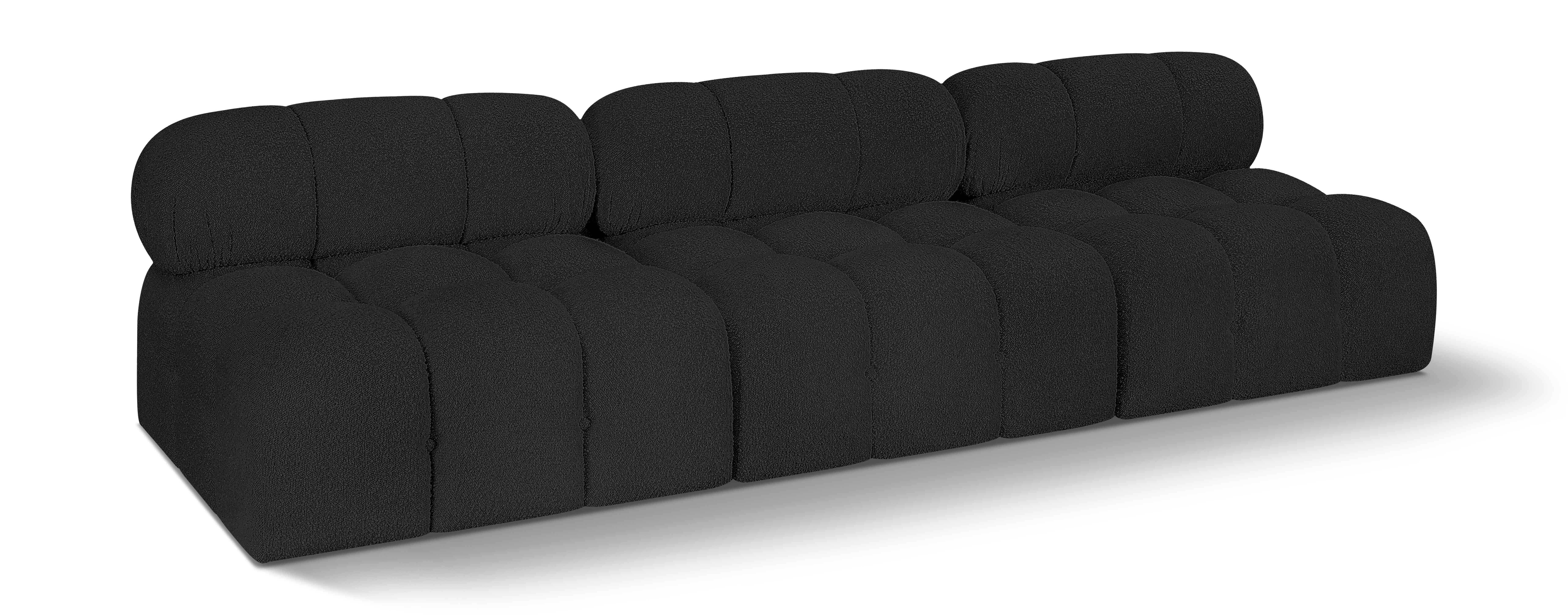 Ames - 3 Seat Modular Armless Sofa - Black