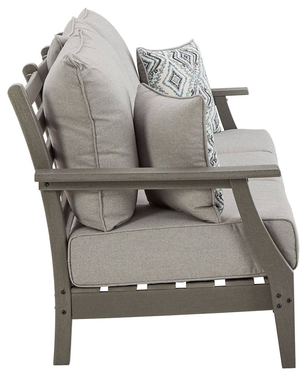 Ashley Furniture Visola - Sofa with Cushion - Gray - Image 5