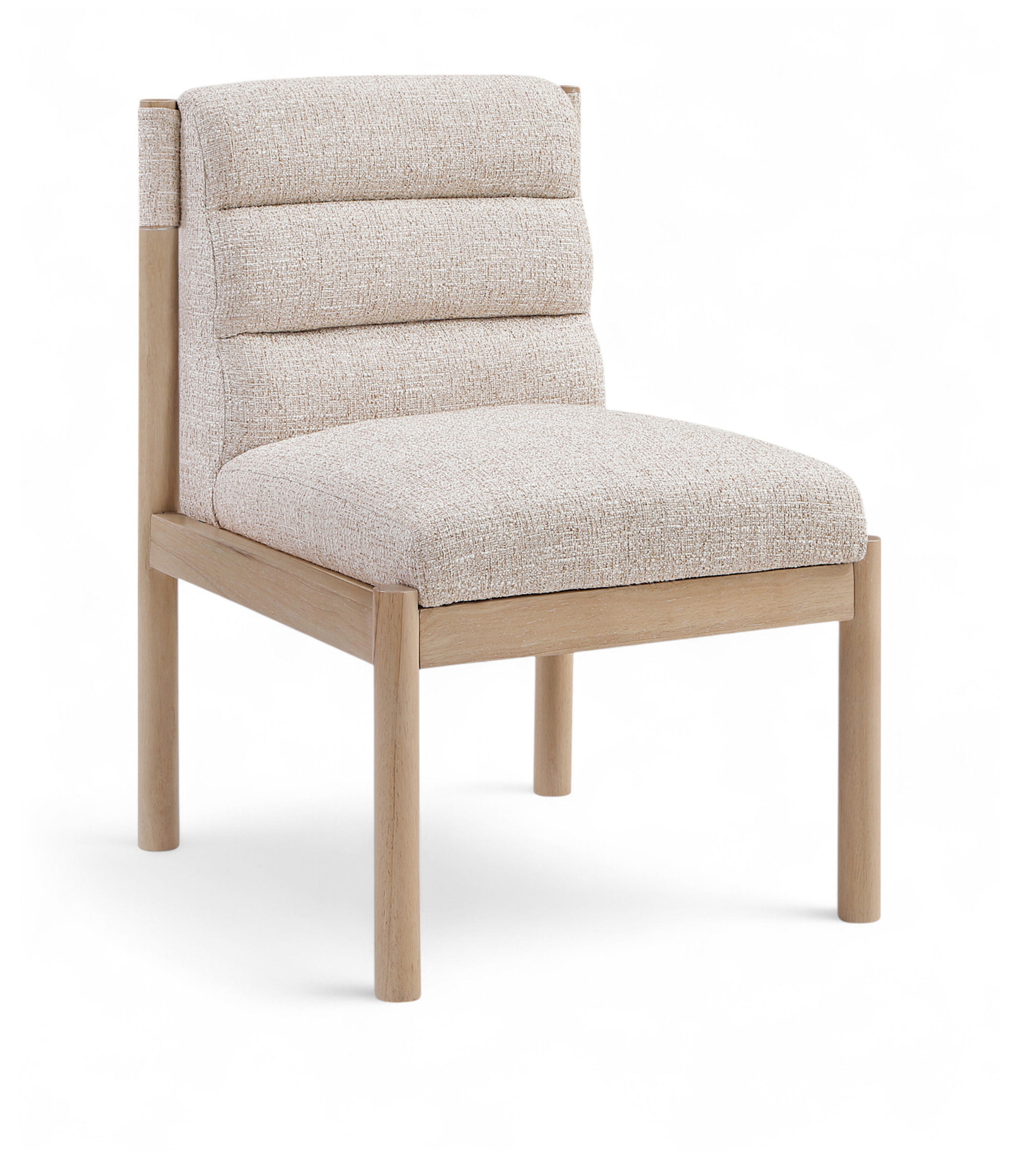 Eloura - Linen Textured Fabric Upholstered Dining Chair (Set of 2) - Beige