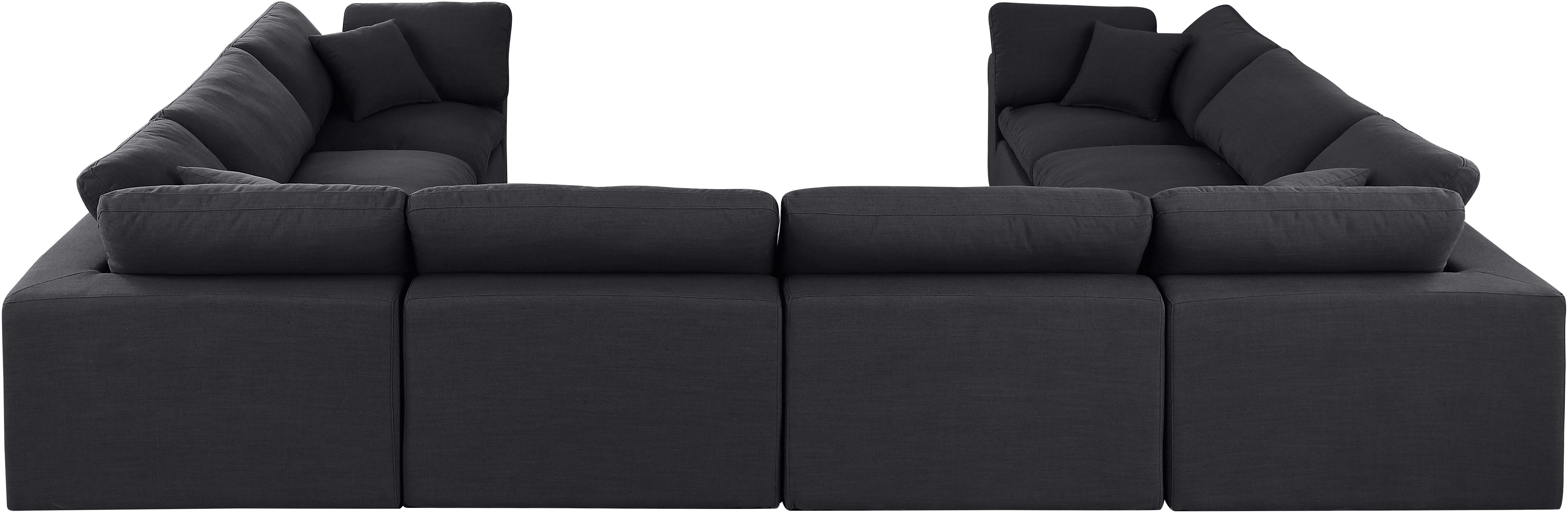 Comfy - 8 Piece Linen Modular Sectional - Charcoal