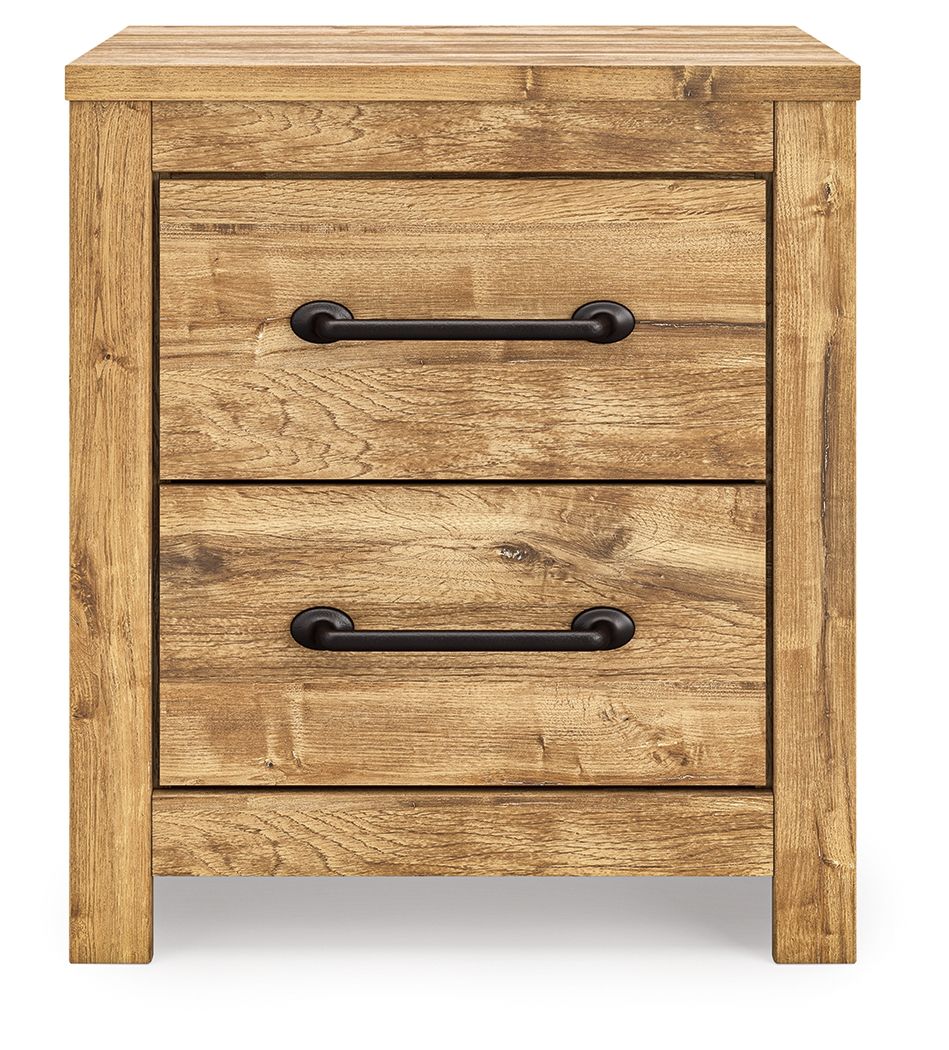 Ashley Furniture Maystonna - Two Drawer Night Stand - Brown - Image 5