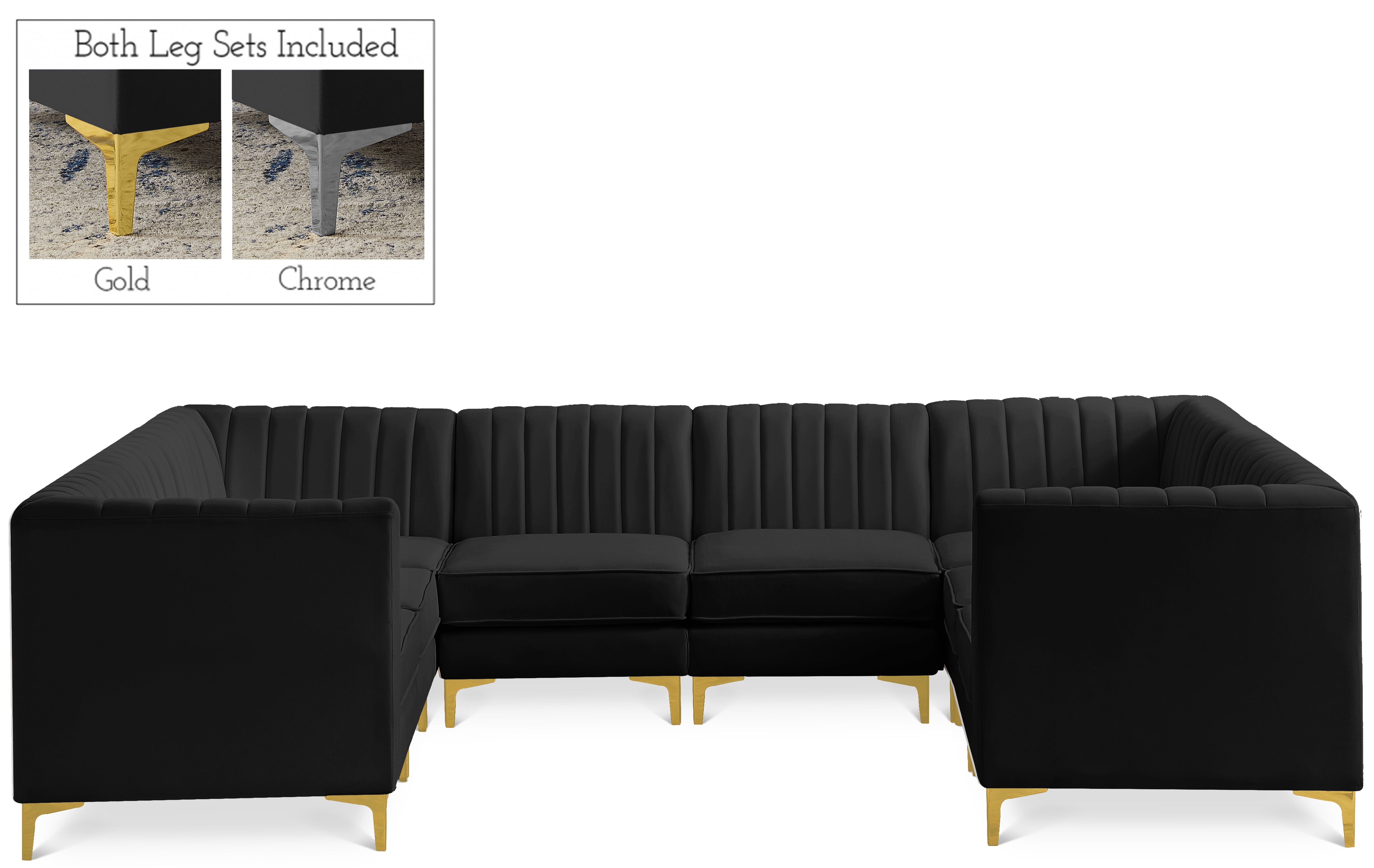 Alina - 8 Piece Modular Sectional - Black