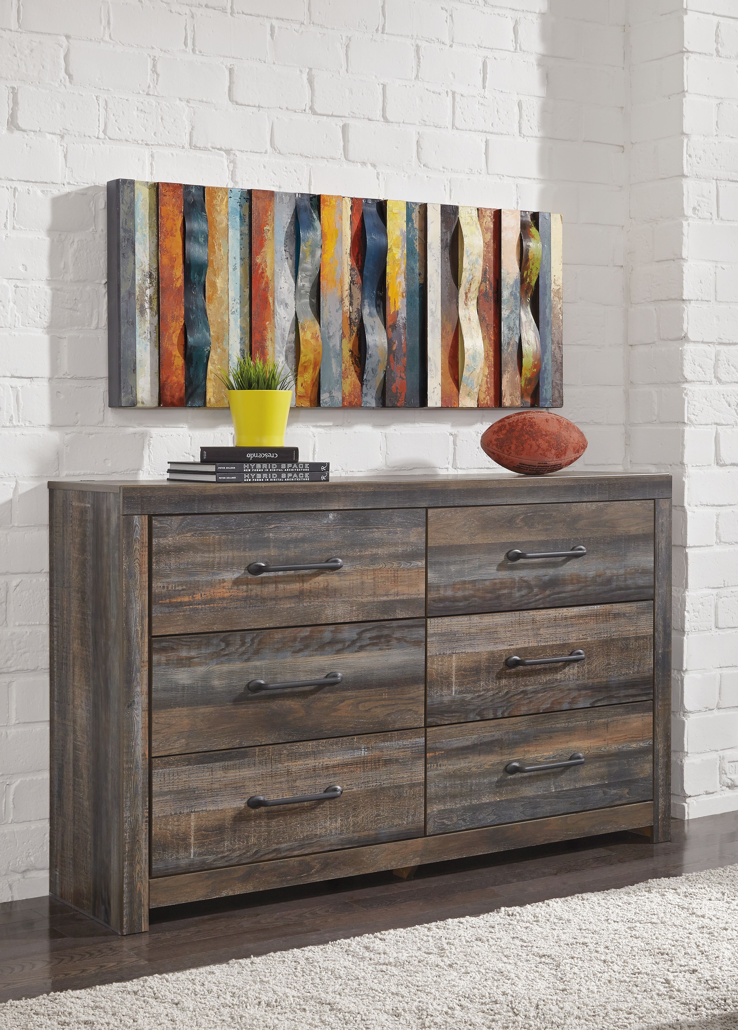 Ashley Furniture Drystan - Six Drawer Dresser - Brown / Beige - Image 6