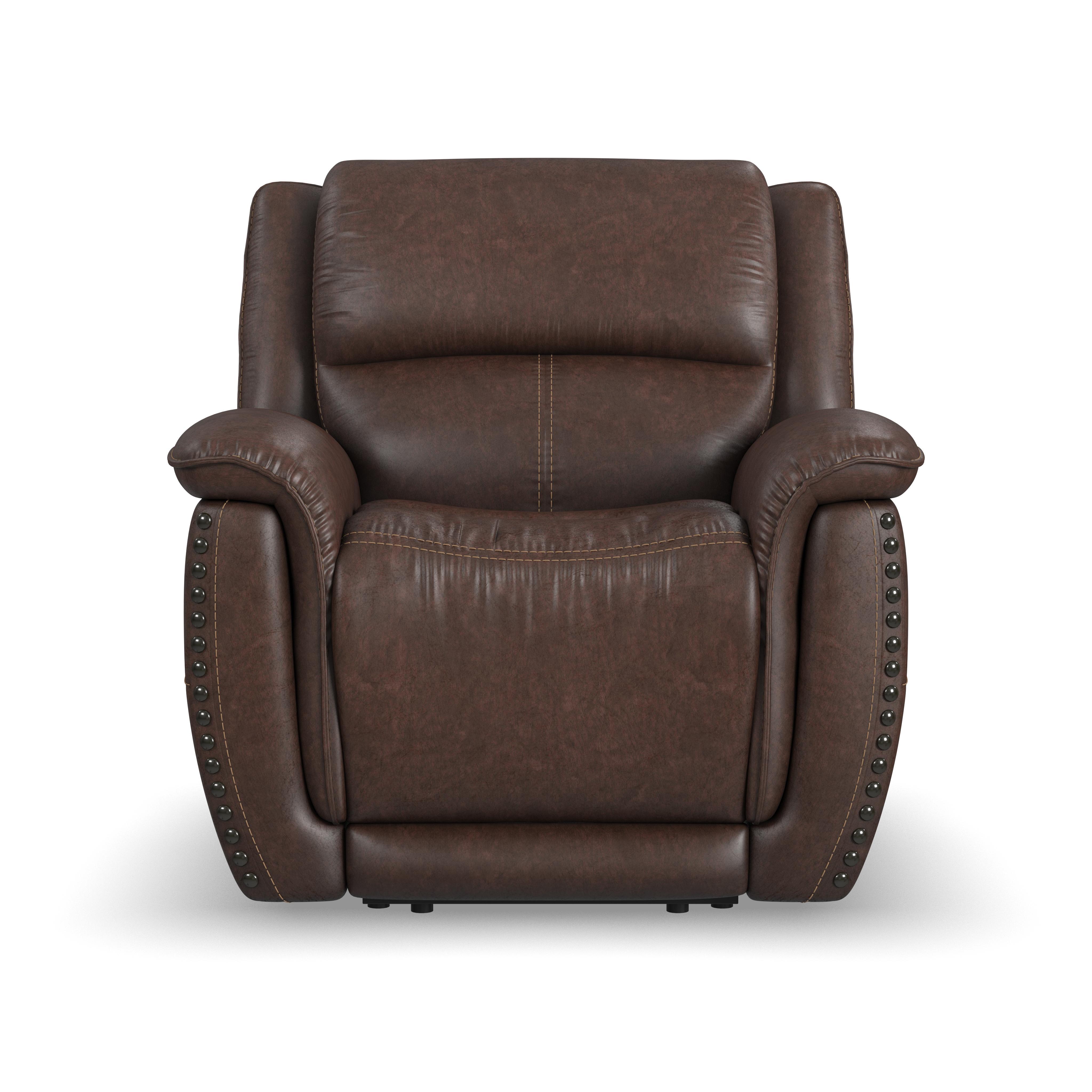 Beau - Power Recliner With Power Headrest - Sable, dark brown, view 2