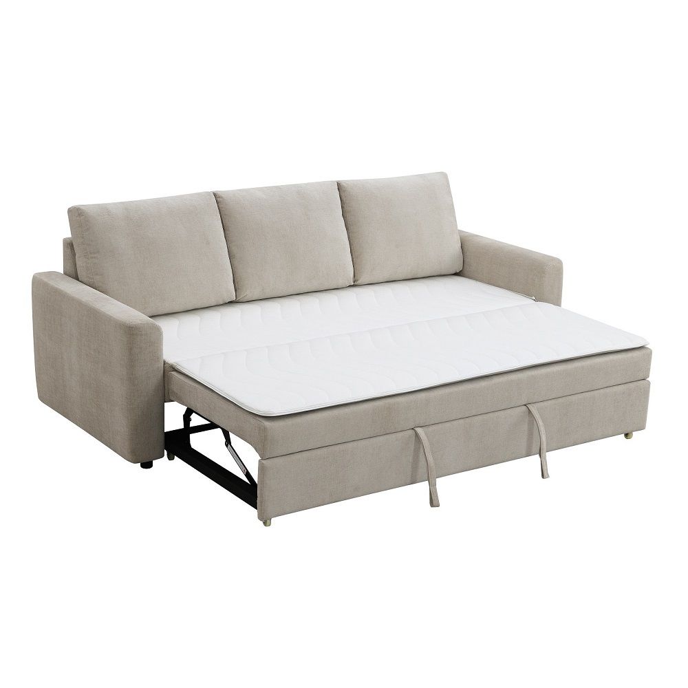 Leira - Sofa With Sleeper - Beige Linen, beige, view 2