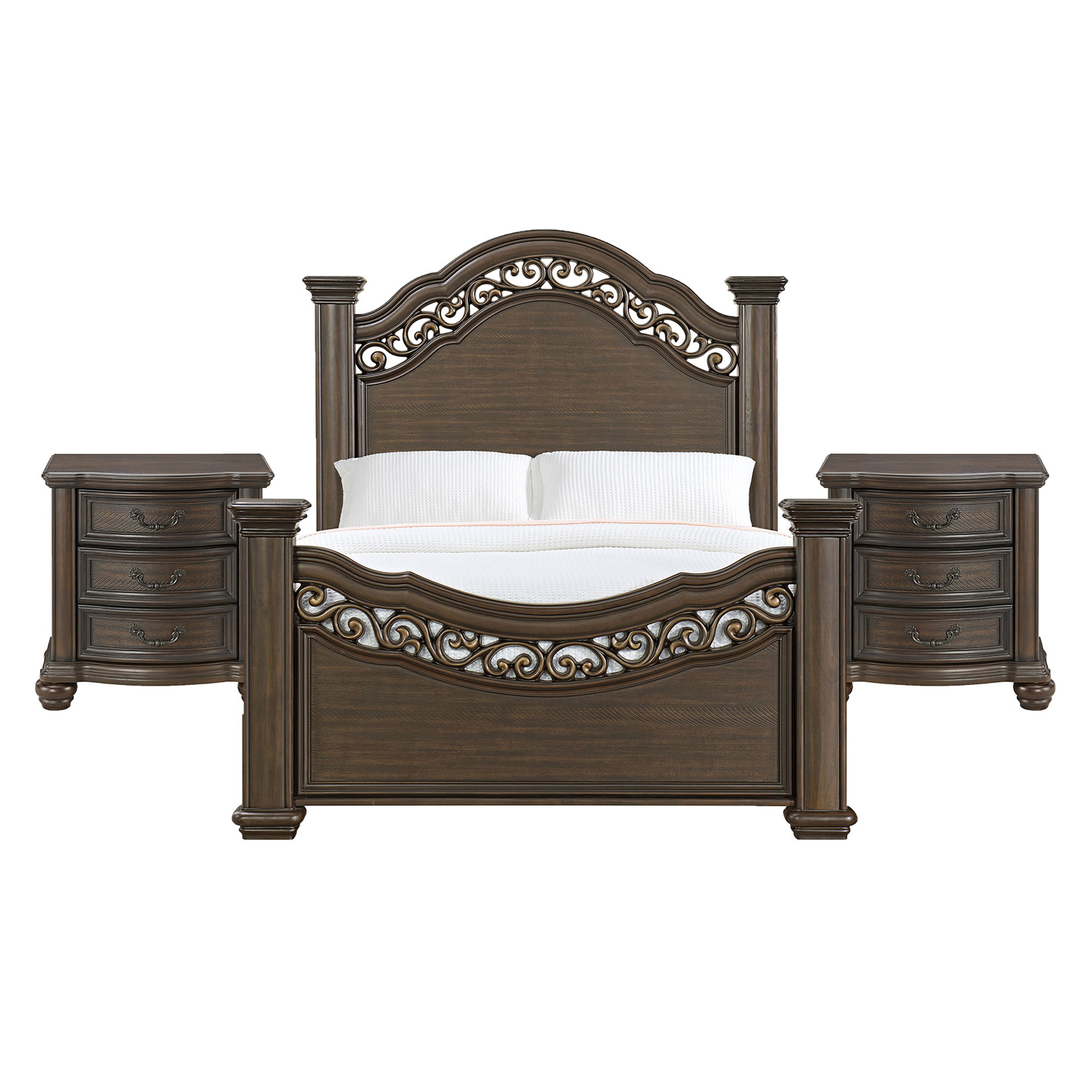 Brunswick - Queen 3 Piece Bedroom Set - Mahogany