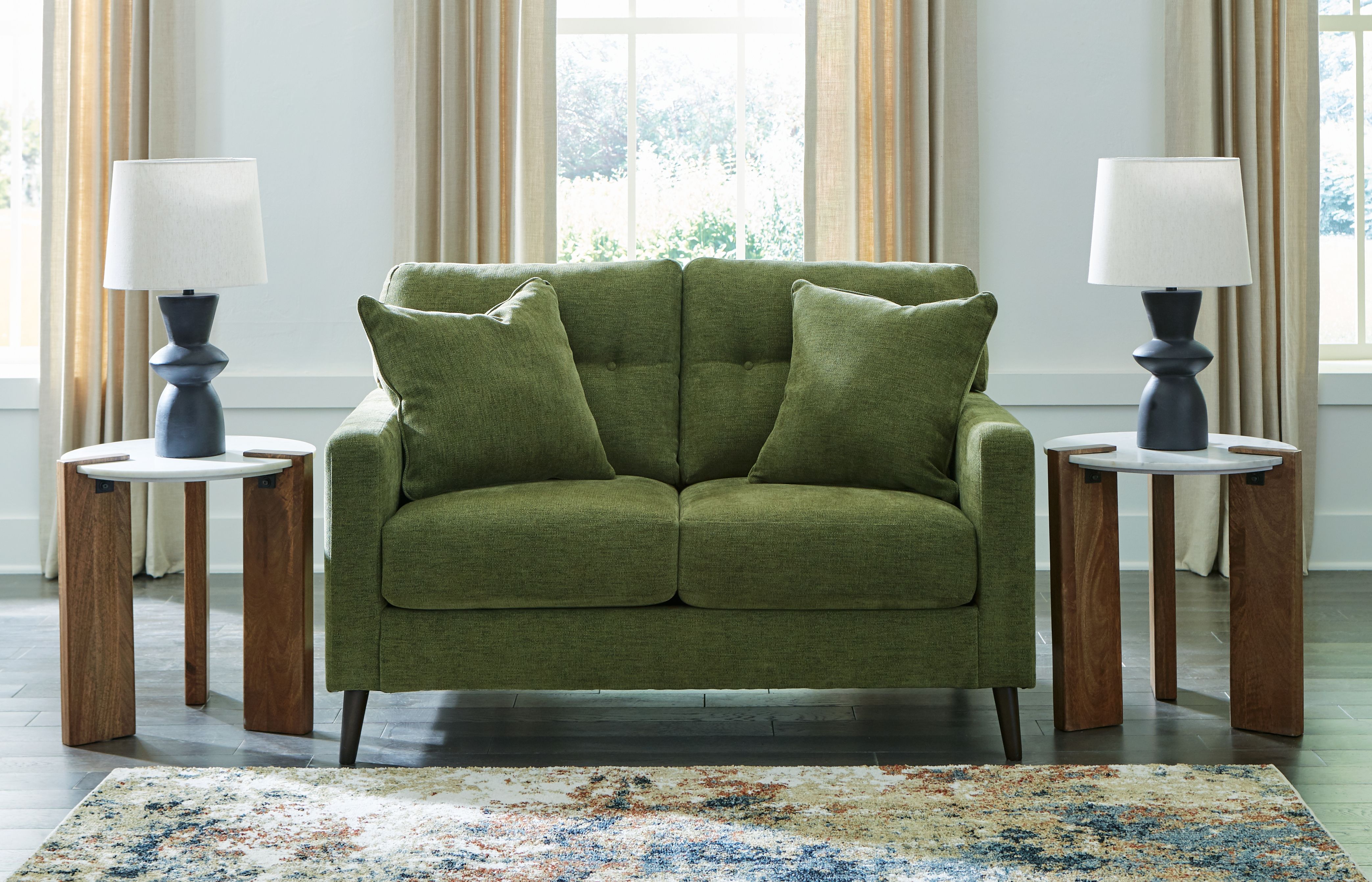 Ashley Furniture Bixler - Loveseat - Olive - Image 2