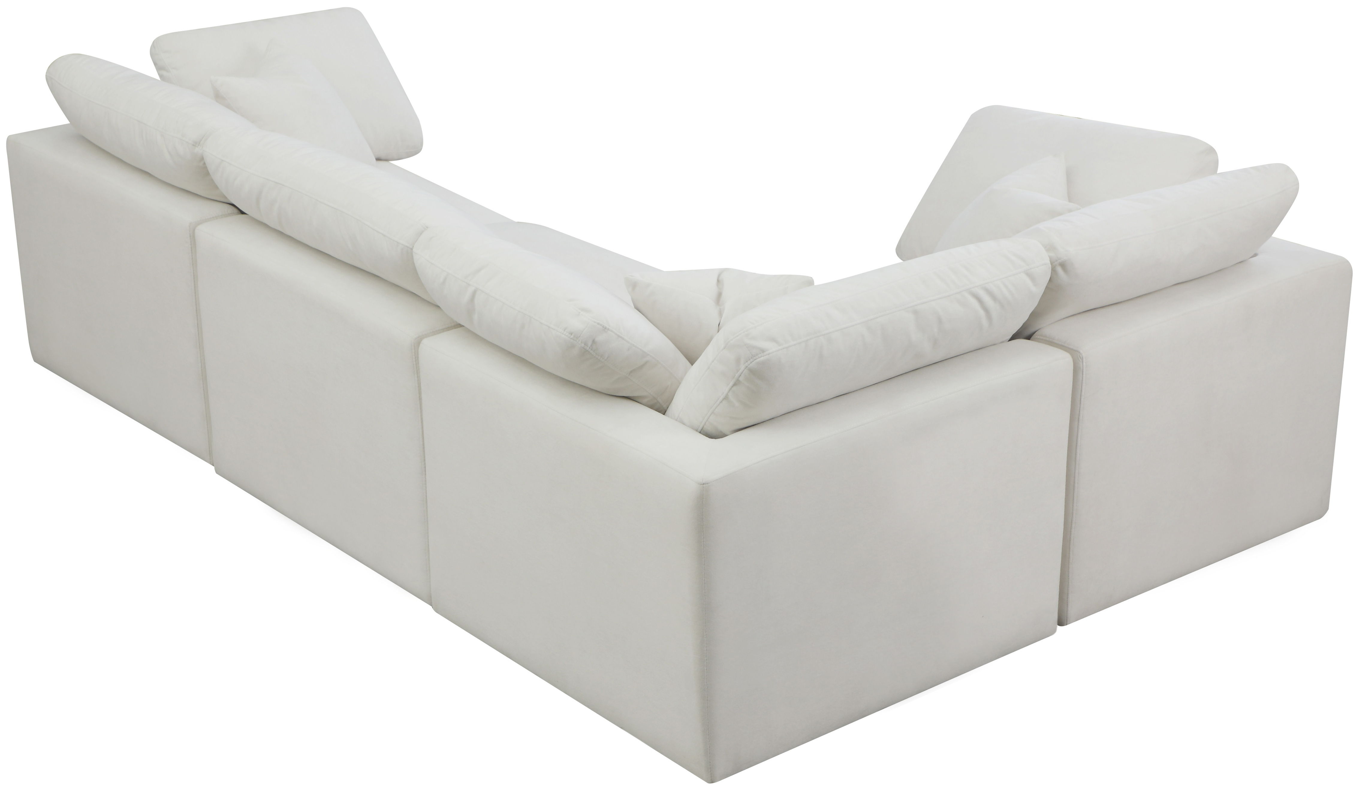 Plush - 4 Piece Modular Sectional - Cream