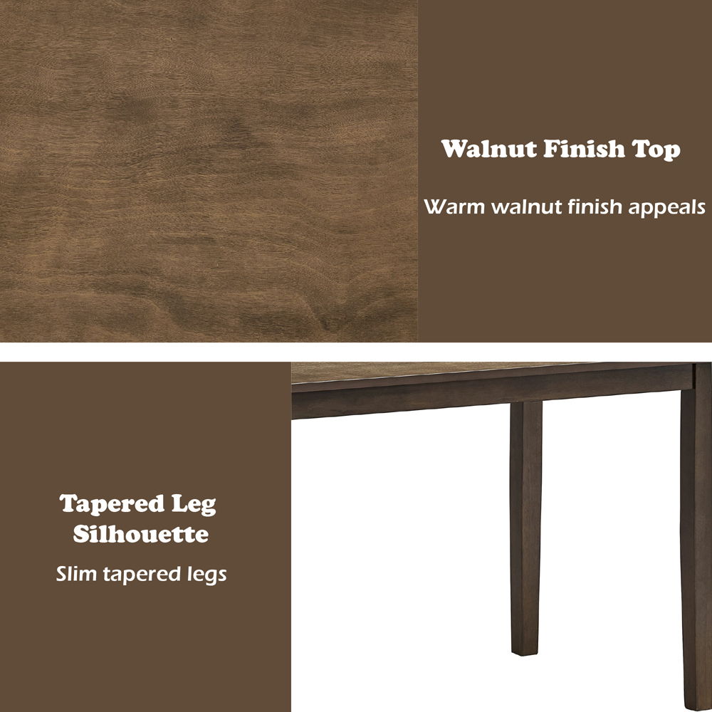 Damica - Dining Table - Walnut, dark brown, view 7