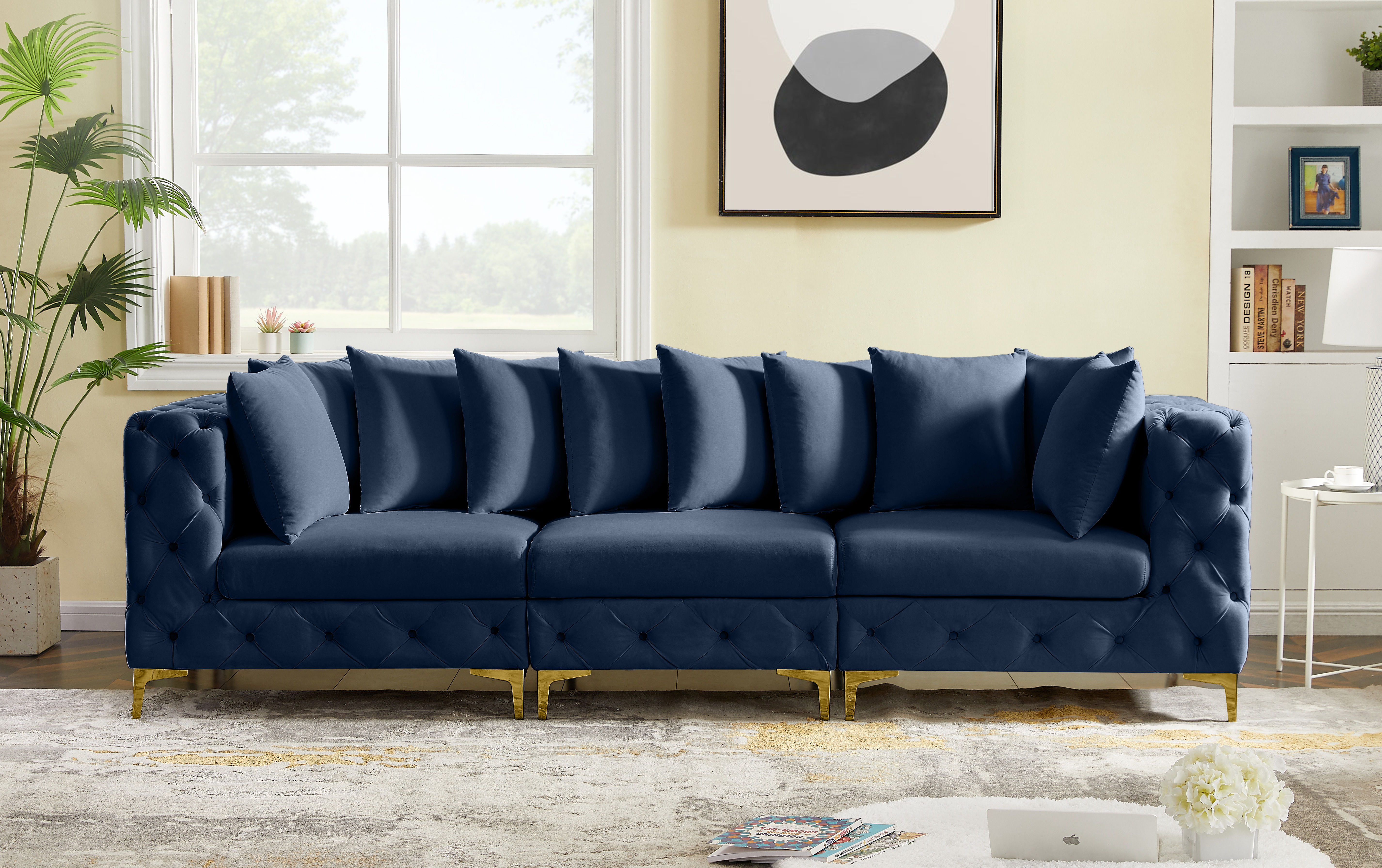 Tremblay - 3 Piece Modular Sofa - Navy