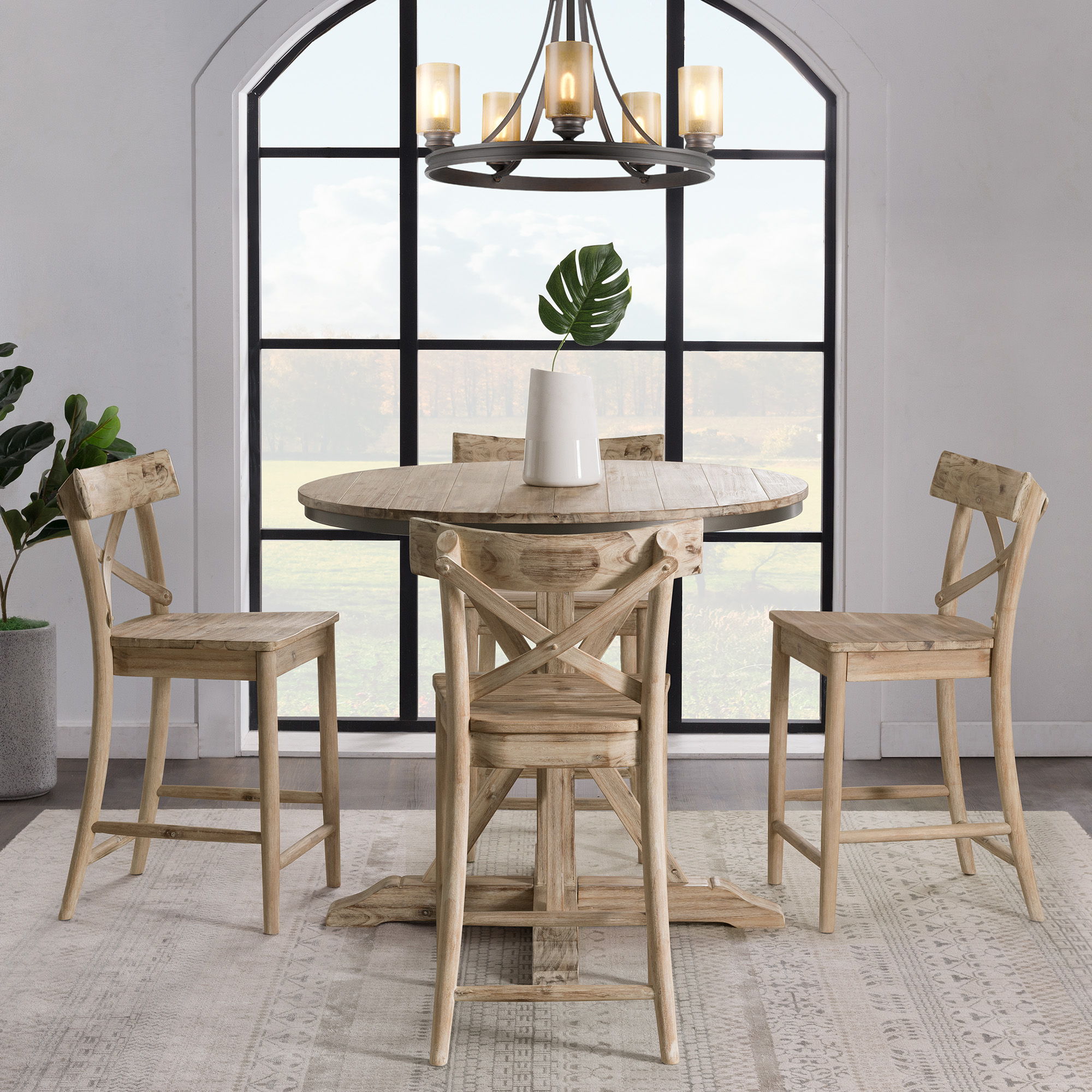 Callista - Round Counter Height Dining Table - Beach