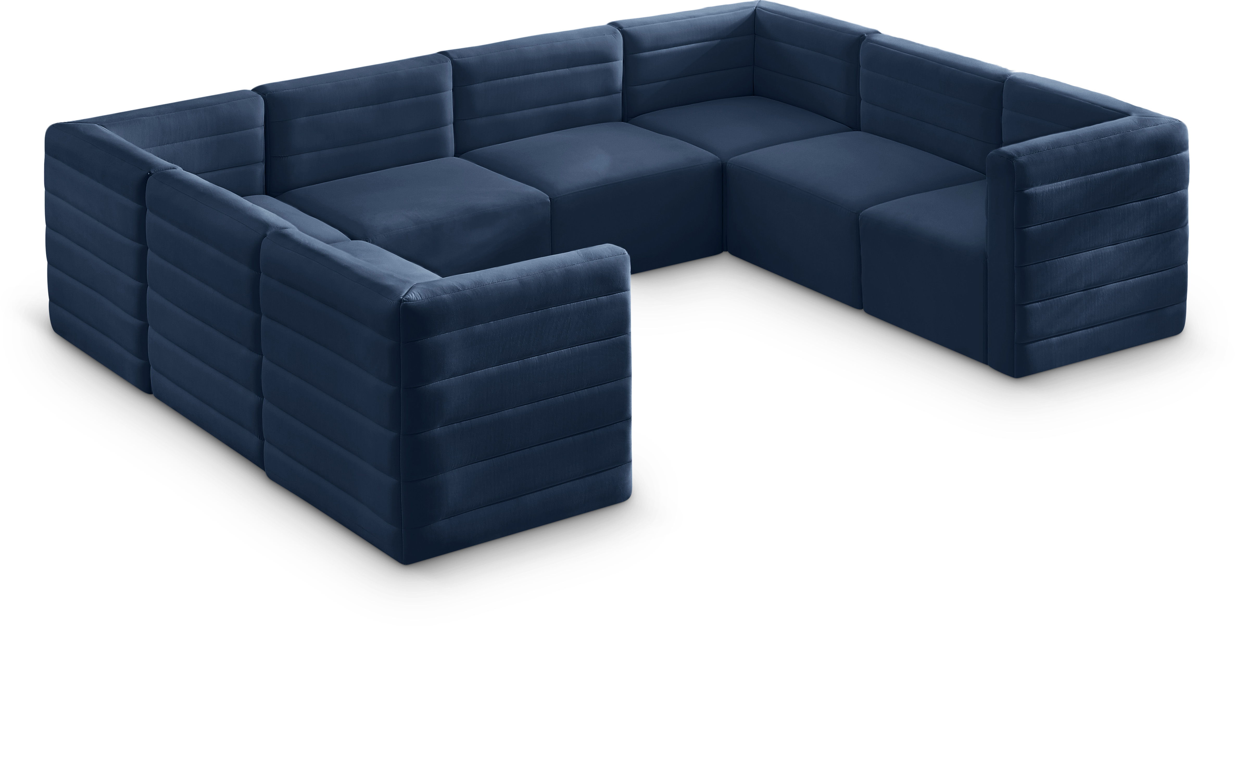 Quincy - 8 Piece Modular Sectional - Navy