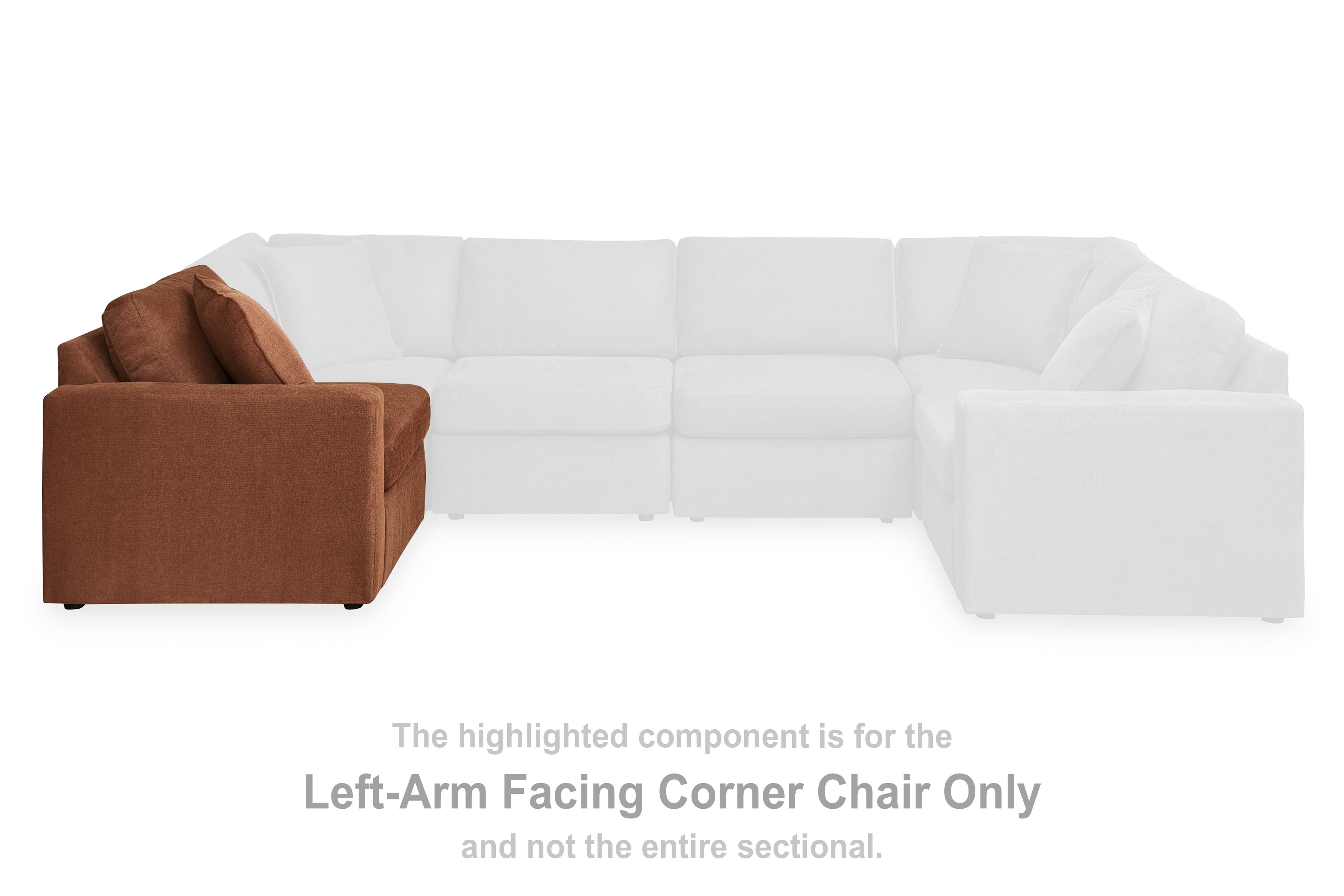 Modmax - Laf Corner Chair - Spice