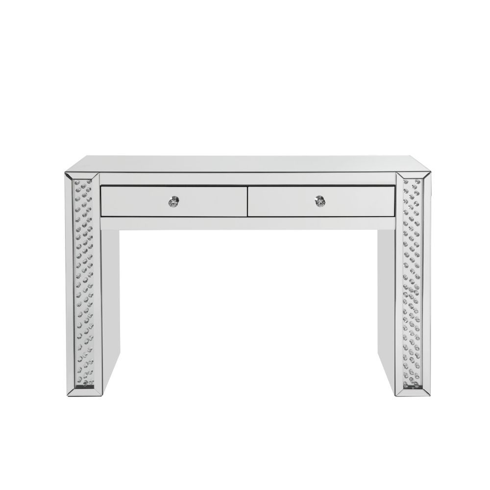 Nysa - Vanity Desk - Mirrored & Faux Crystals, silver, view 2