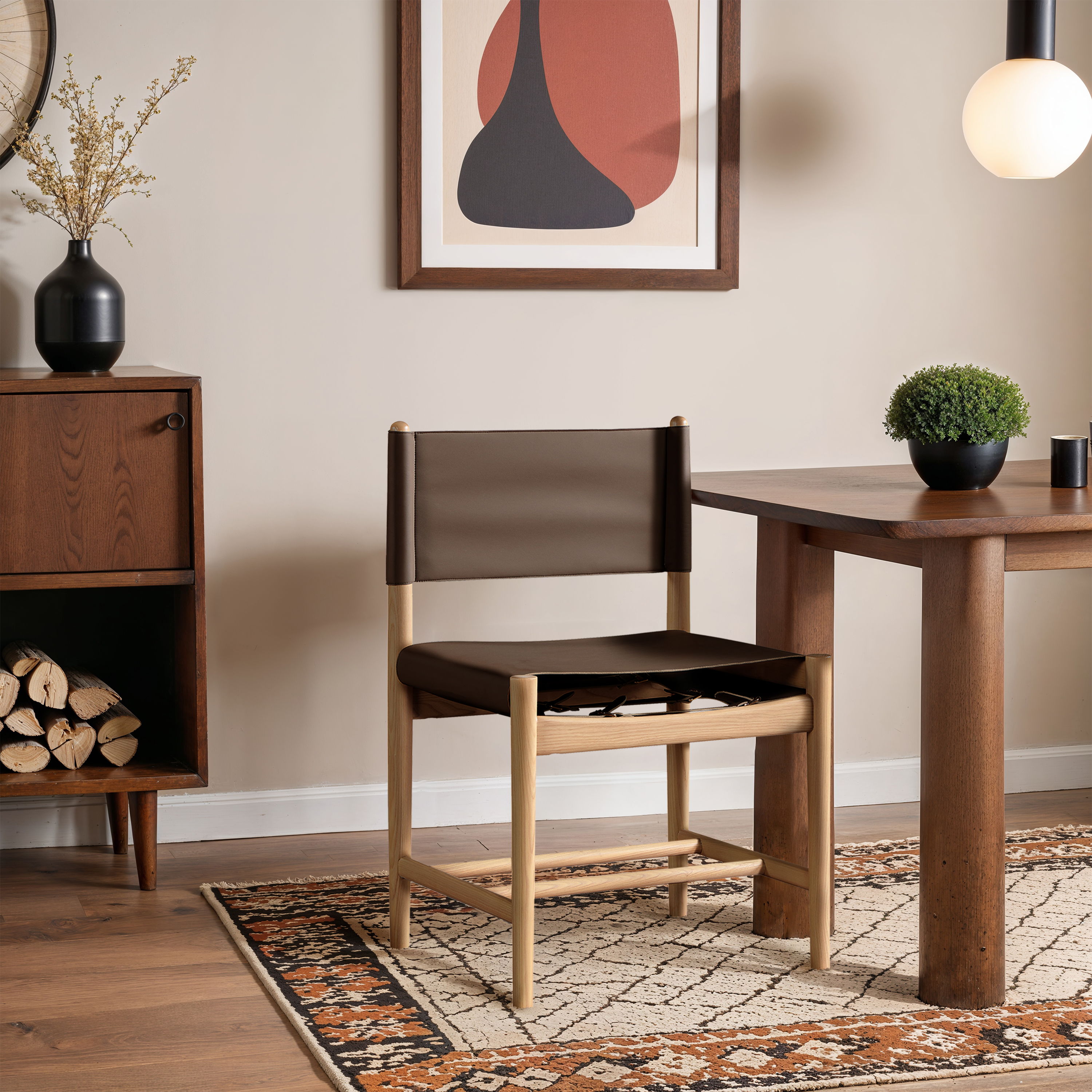 Rawlins - Vegan Leather Dining Chair (Set of 2) - Brown