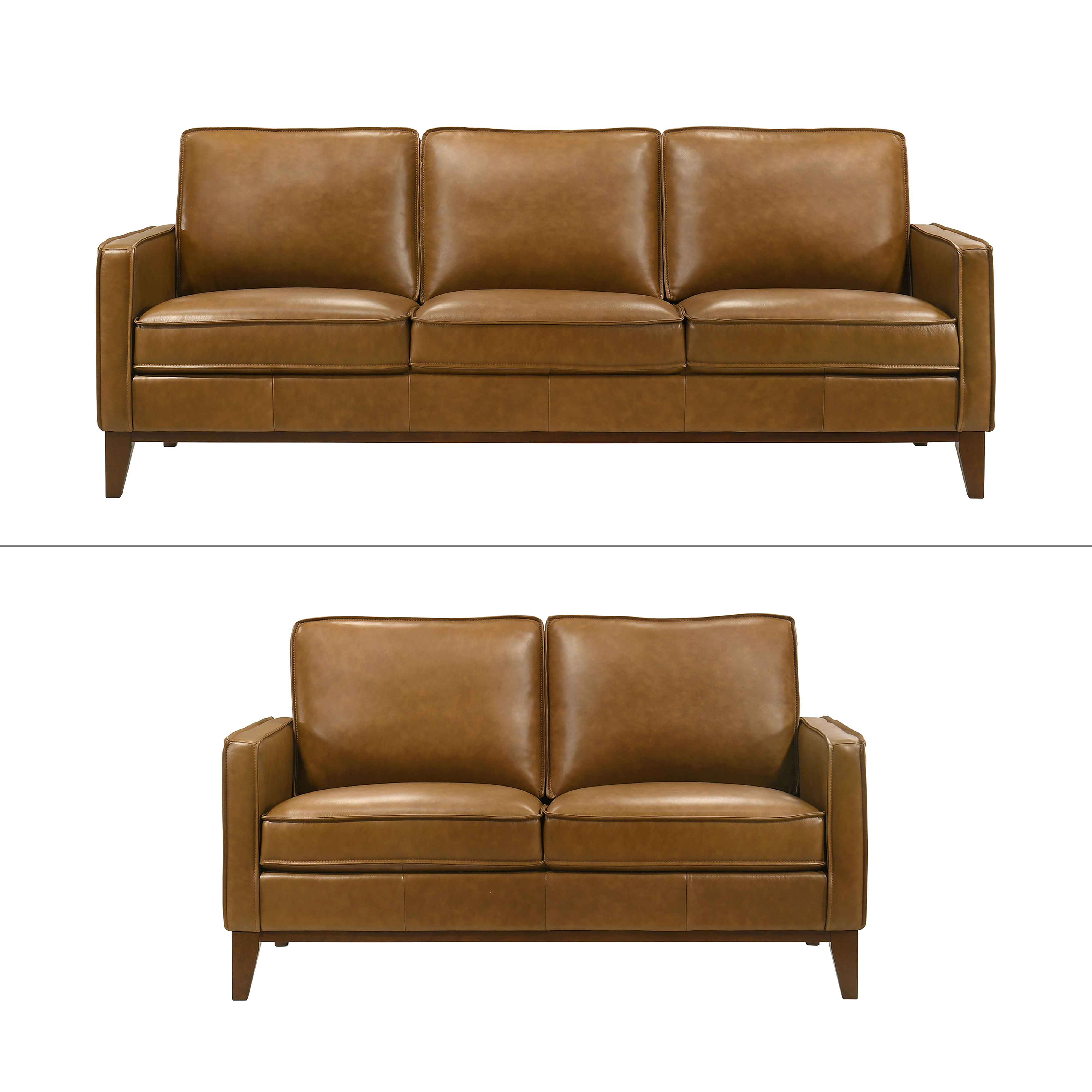 Caspar - Sofa & Loveseat - Caramel