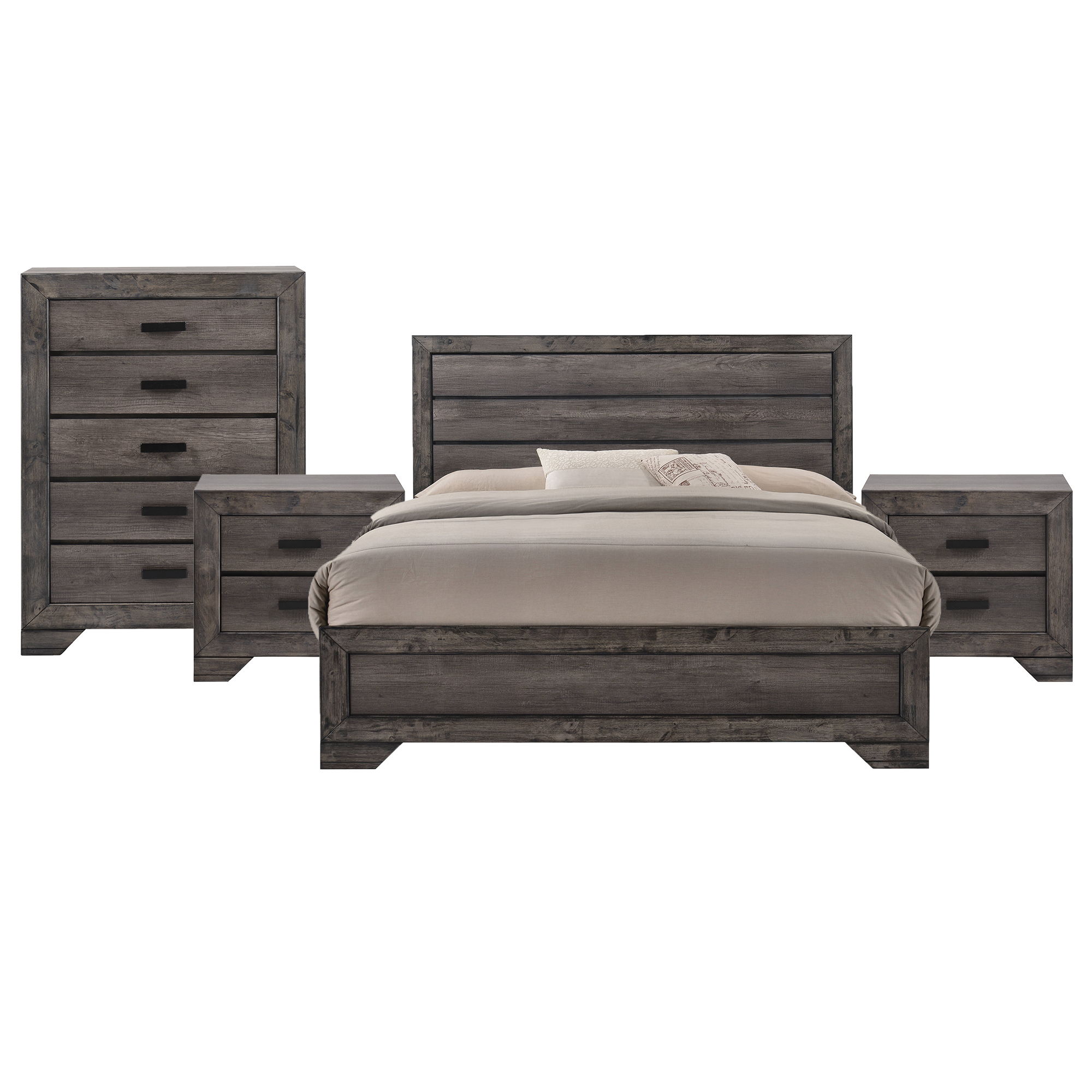 King · 4 Pc · Bedroom Set With 2 Nightstands & Chest