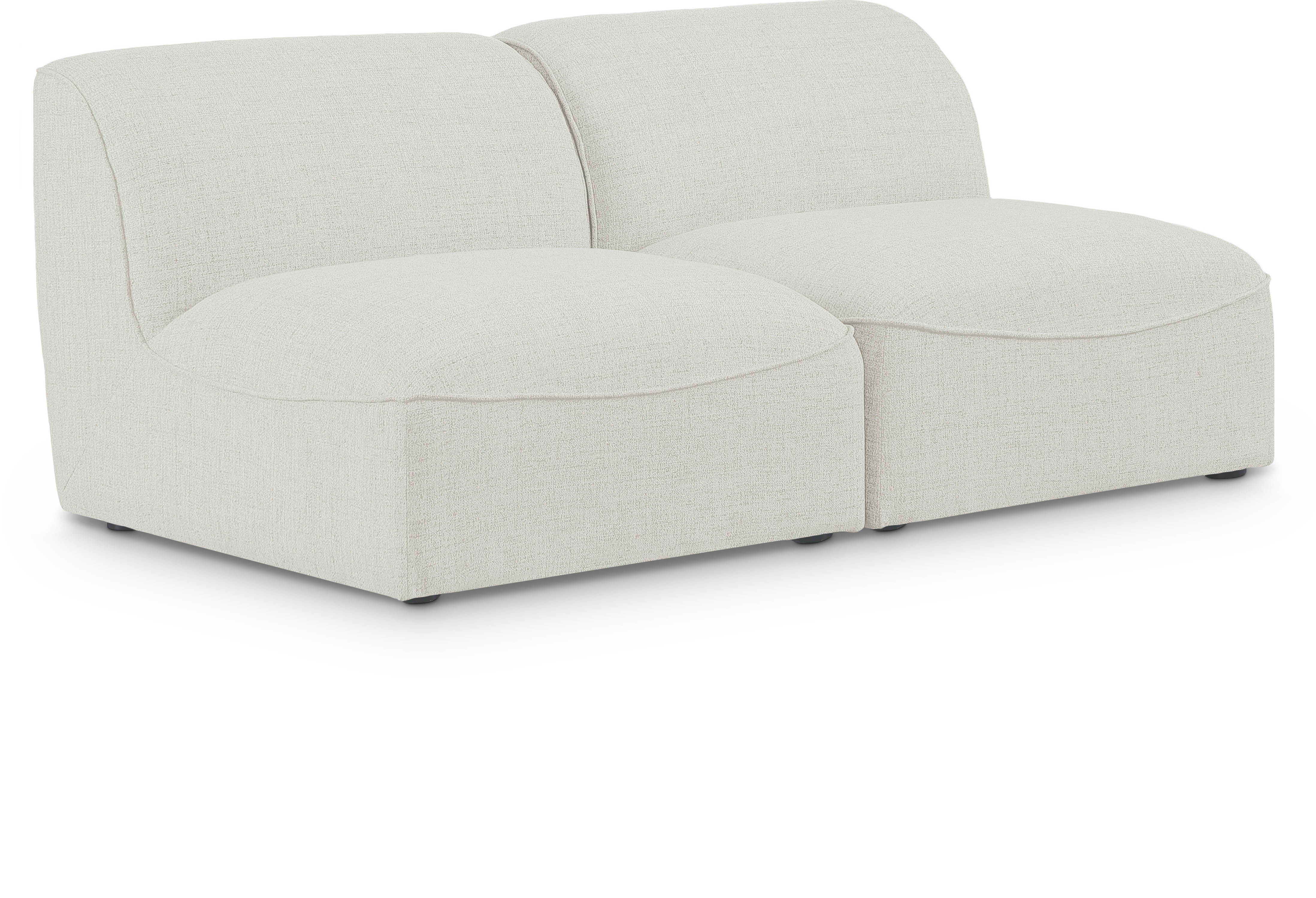 Miramar - 2 Seat Armless Modular Sofa - Cream