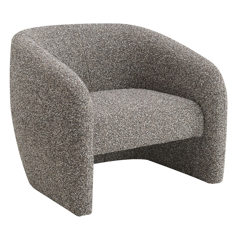 Livia - Accent Chair - Brown & Gray Tweed, dark gray, view 2