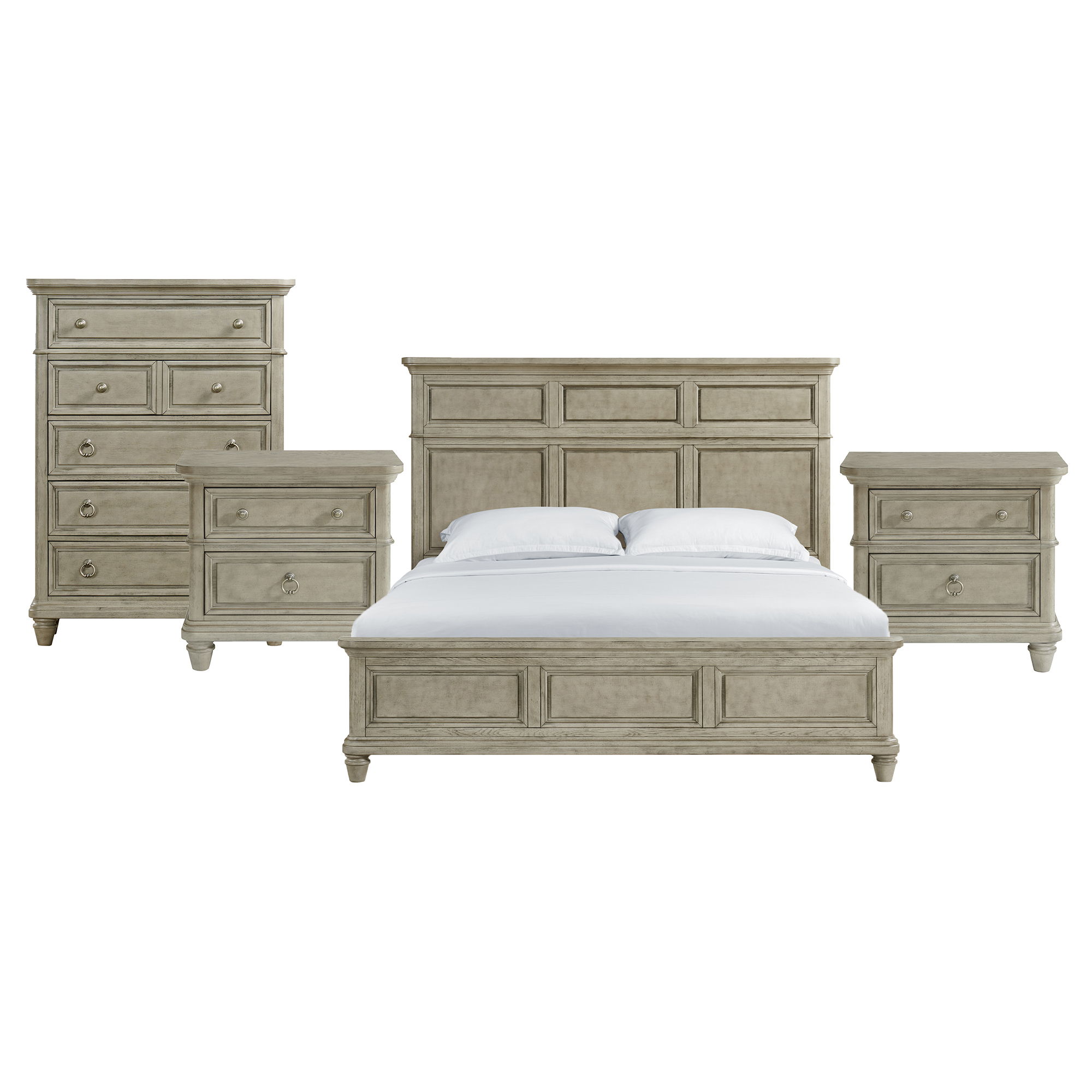 King · 4 Pc · Bedroom Set With USB Port