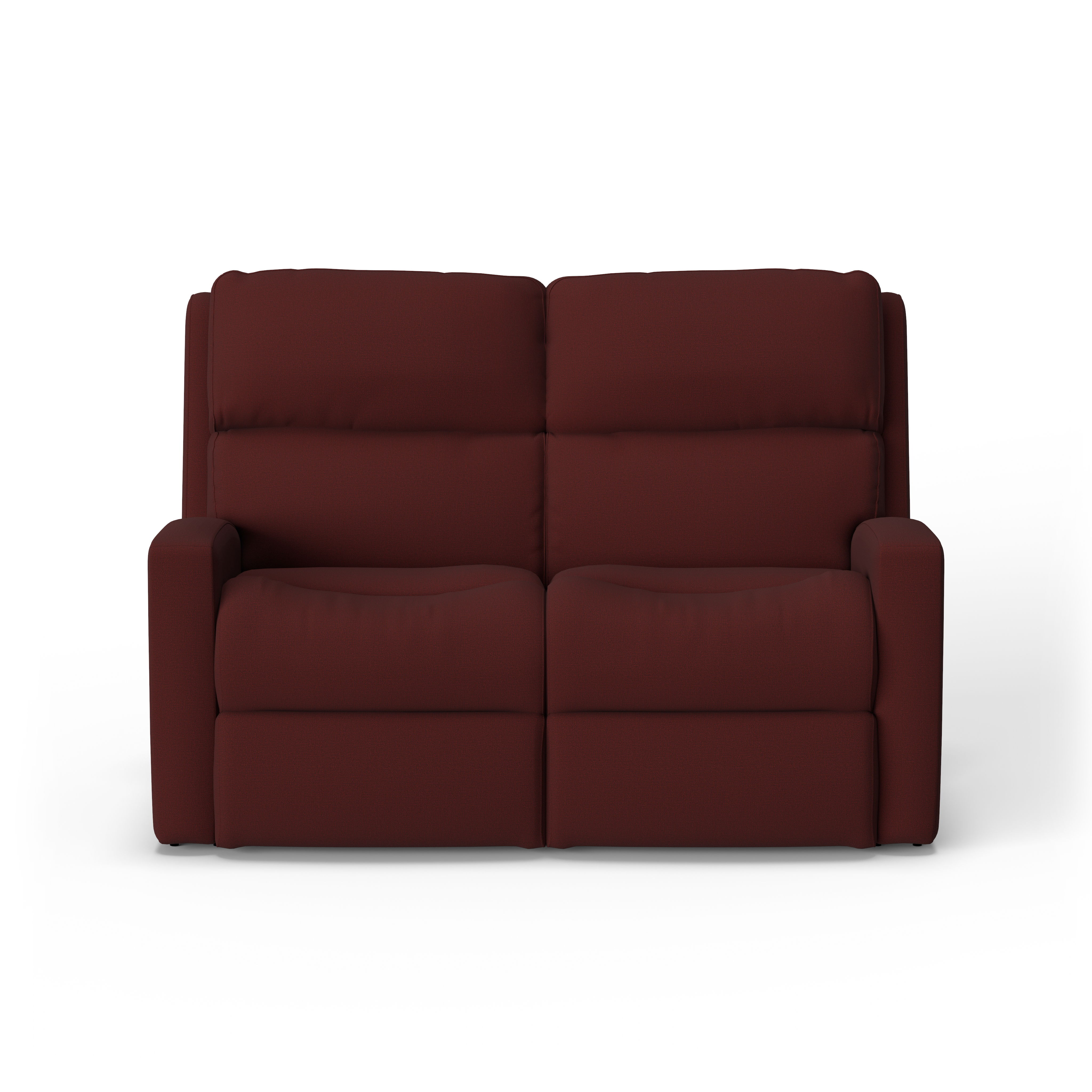 Catalina - Transitional Fabric Reclining Loveseat, red, view 3