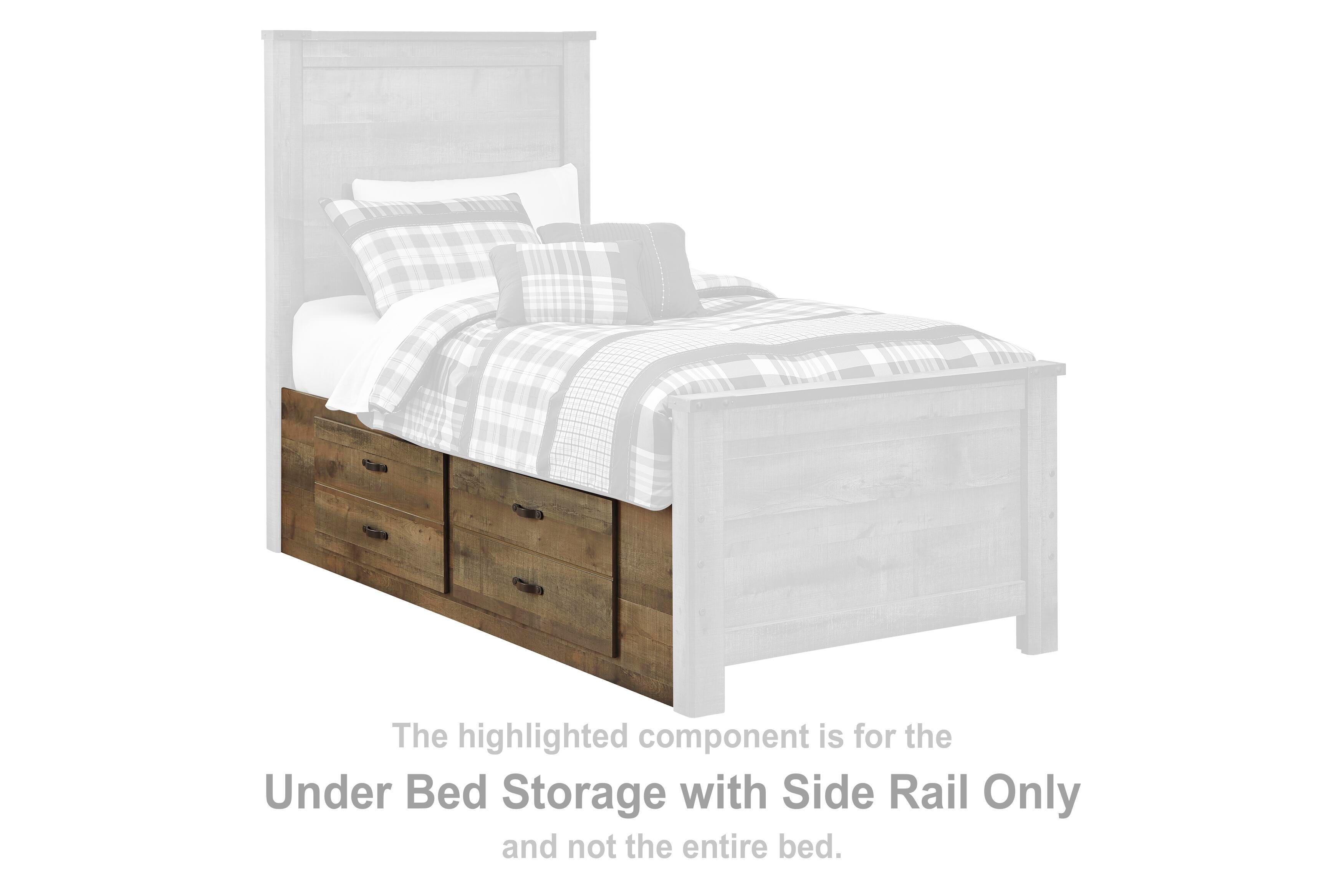 Trinell – Under Bed Storage w/Side Rail – Brown