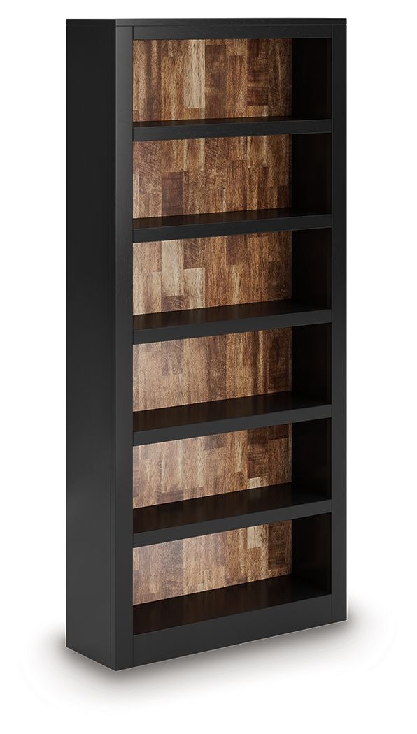 Ashley Furniture Wildenauer - 4 Pc. - Home Office Desk And Return, Swivel Desk Chair, Bookcase - Brown / Black - Image 11