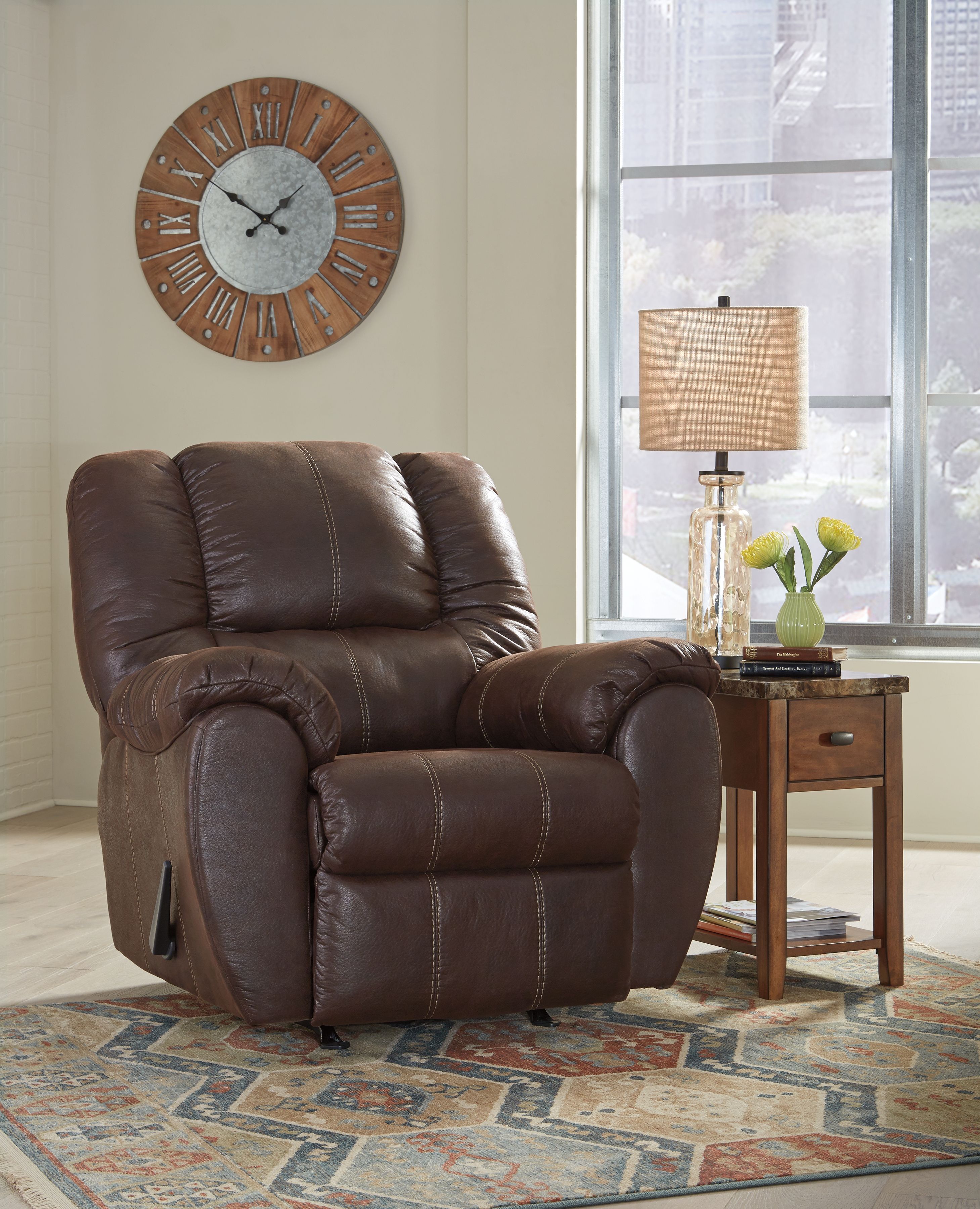 Ashley Furniture McGann - Rocker Recliner - Walnut - Image 6