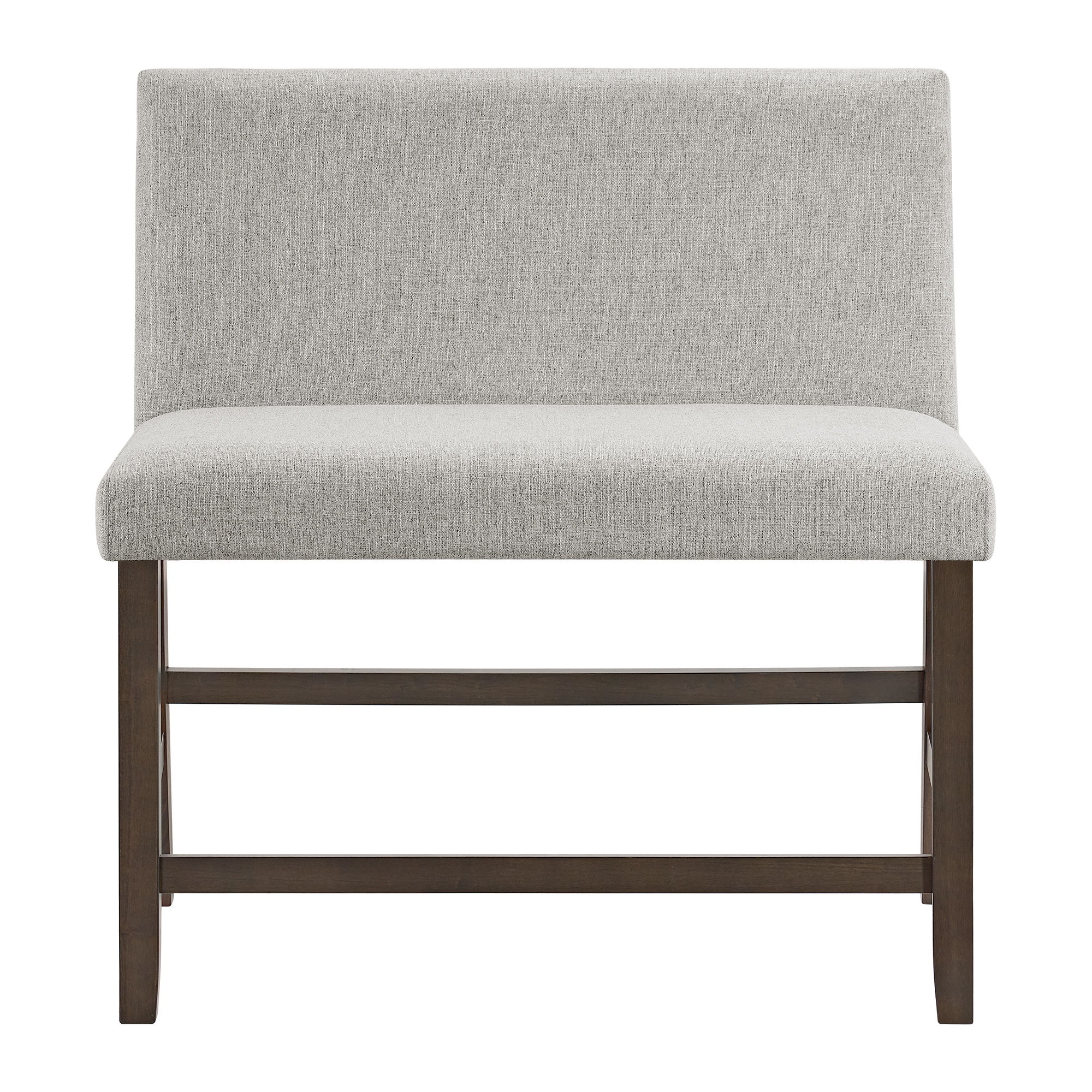Seneca - Counter Bench With Upholstered Back - Brown
