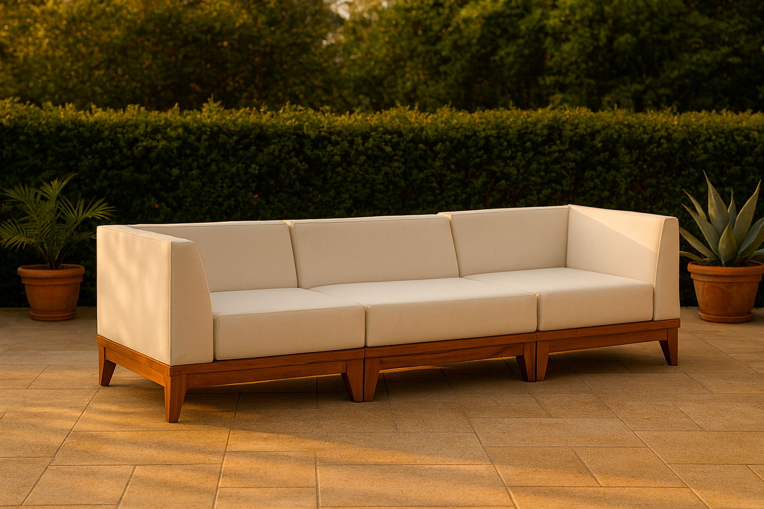 Rio - 3 Piece Modular Sofa - Off White