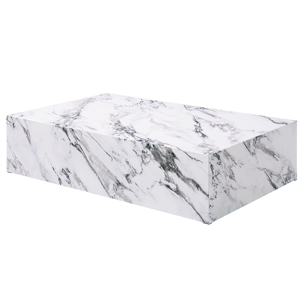 Fritzy - 48" Coffee Table - Engineered Stone, white, view 2