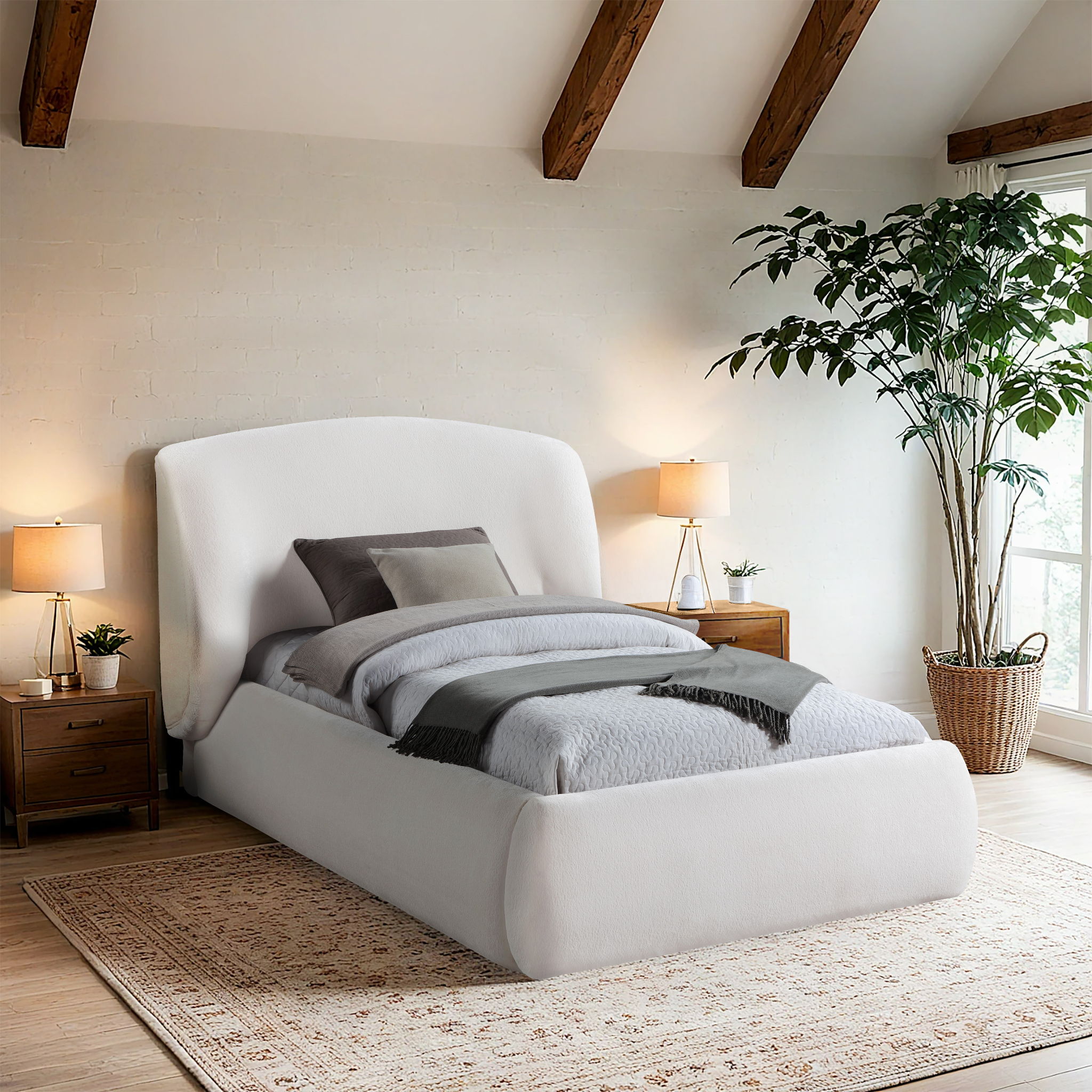 Sandro - Twin Bed - Cream
