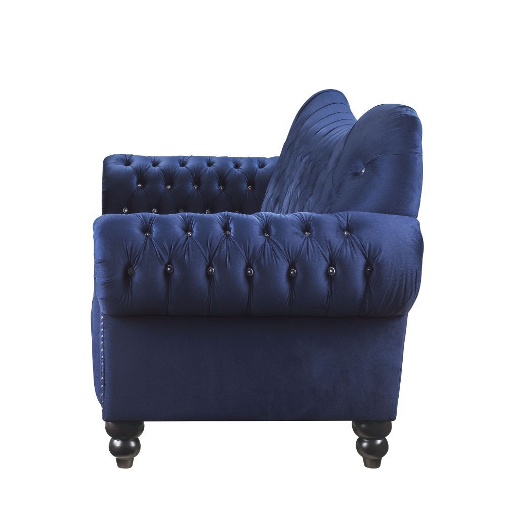 Iberis - Sofa - Navy Velvet, blue, view 3