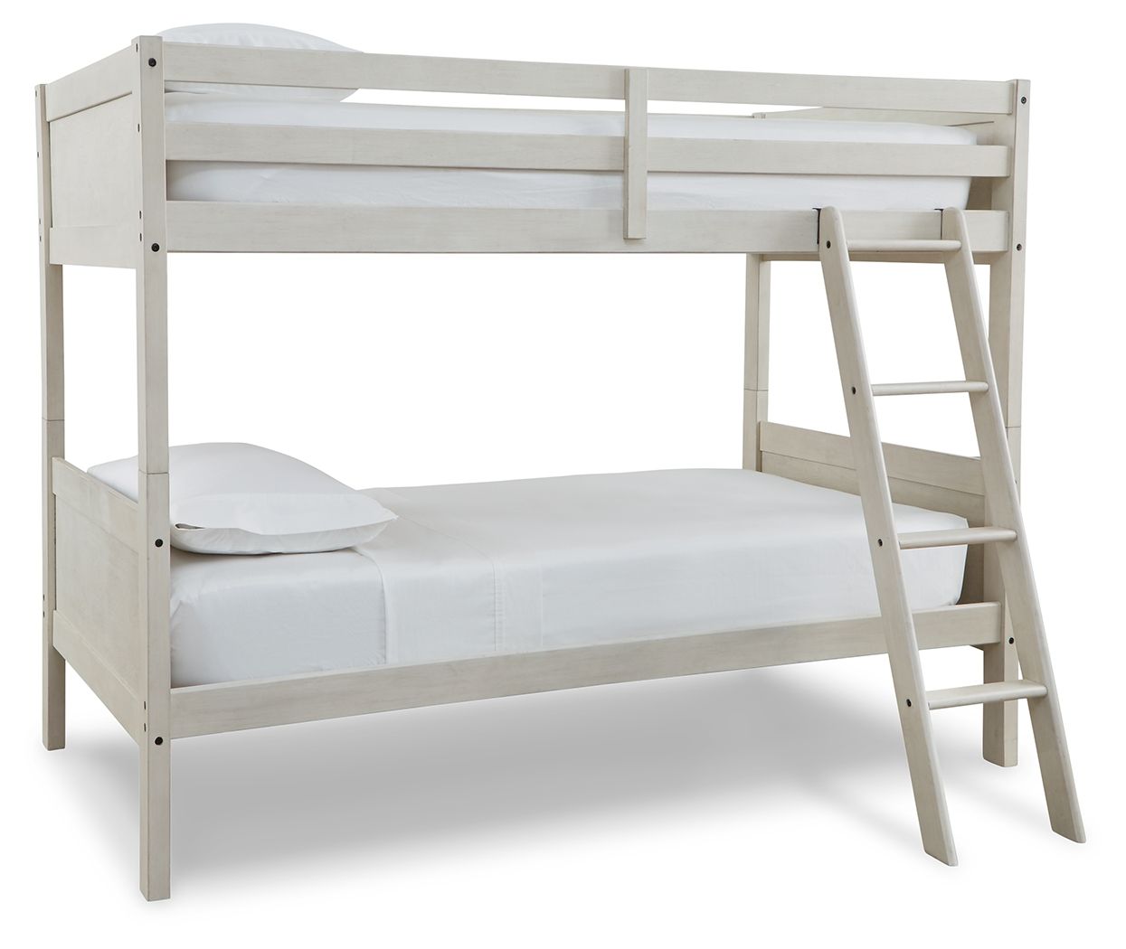 Robbinsdale – Twin/Twin Bunk Bed w/Ladder – Antique White
