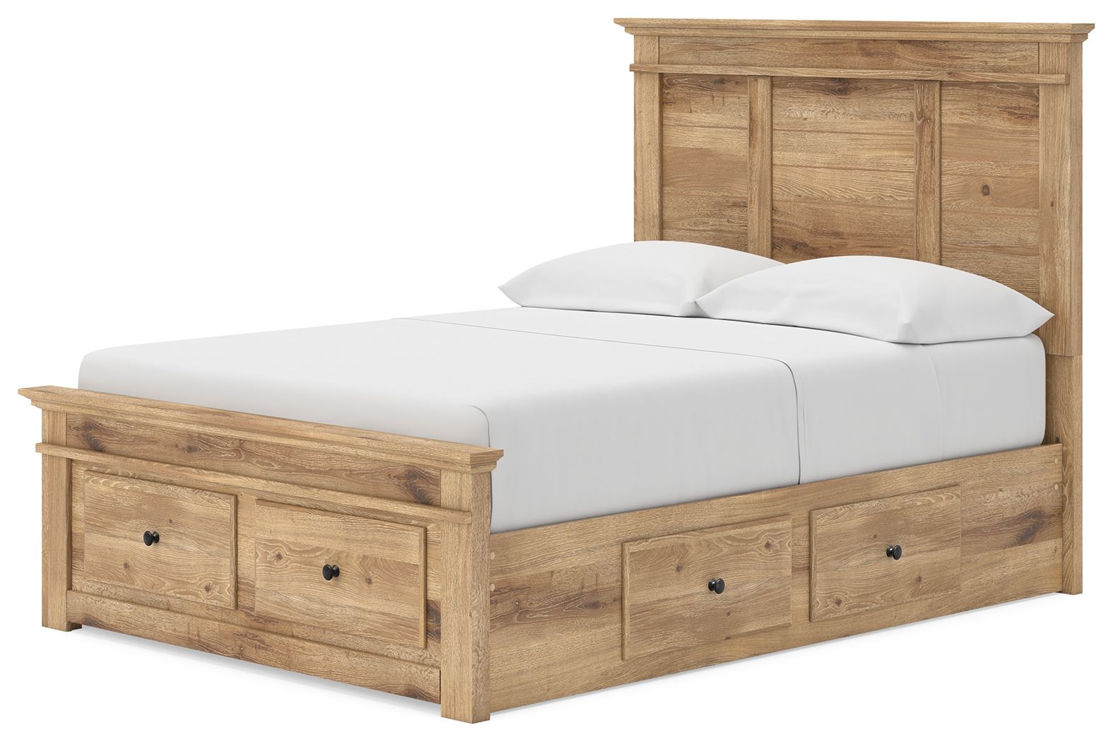 Ashley Furniture Makidern - Full Panel Storage Bed With 2 Under Bed Storage Units And Storage Footboard - Tan - Image 5