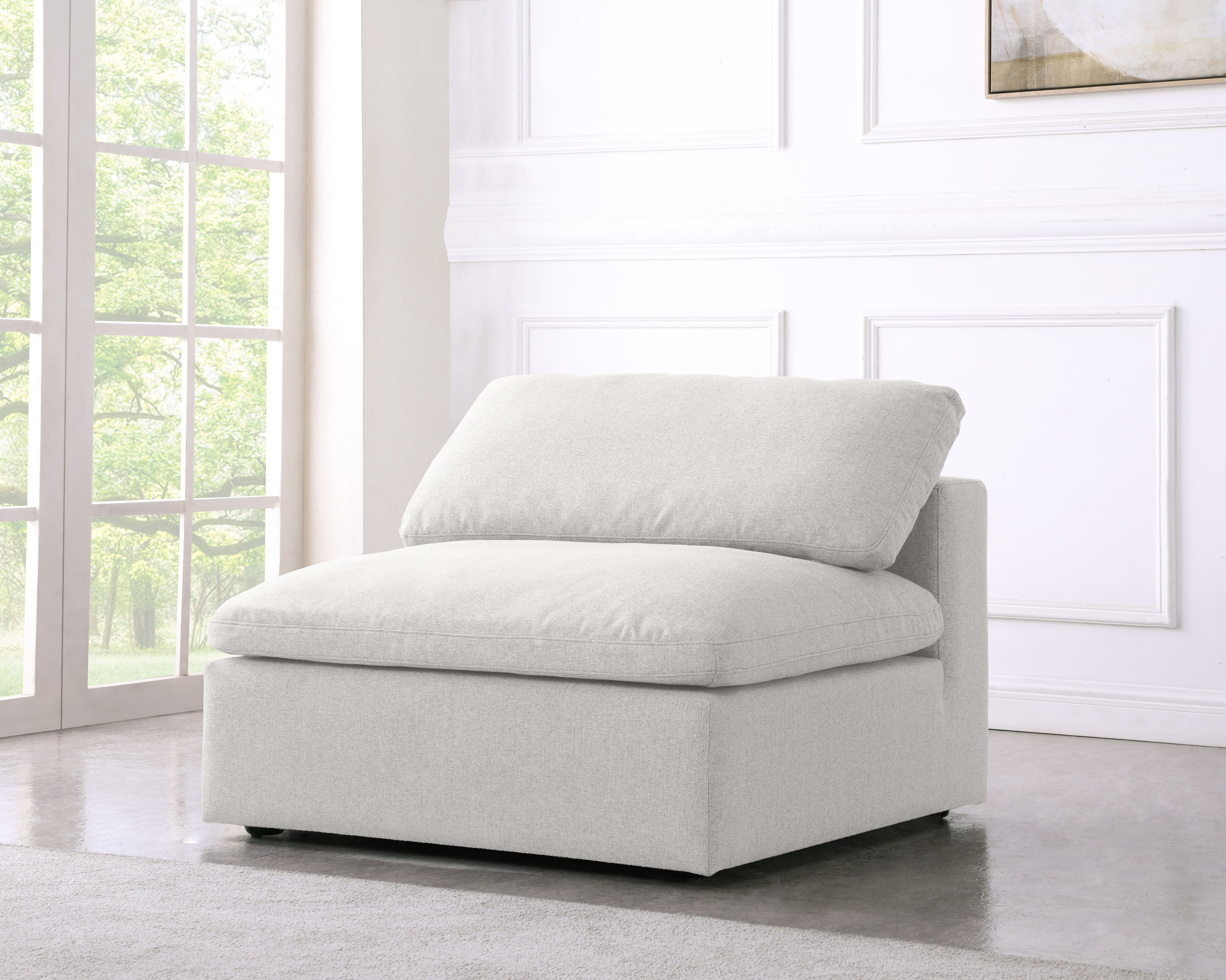 Serene - Modular Armless Chair - Cream