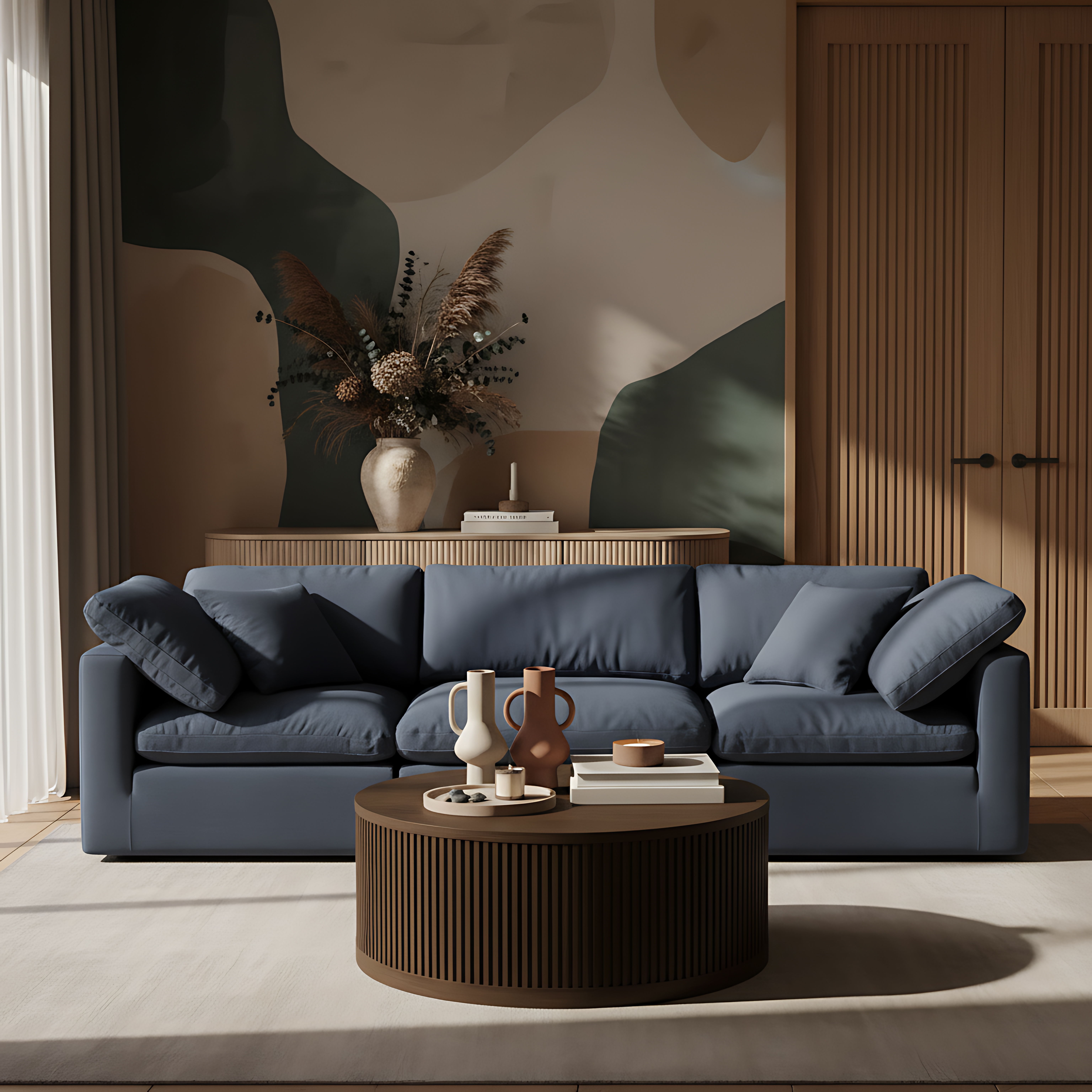 Madera - Oak Veneer And Solid Wood With Caster Wheels Coffee Table - Brown Walnut