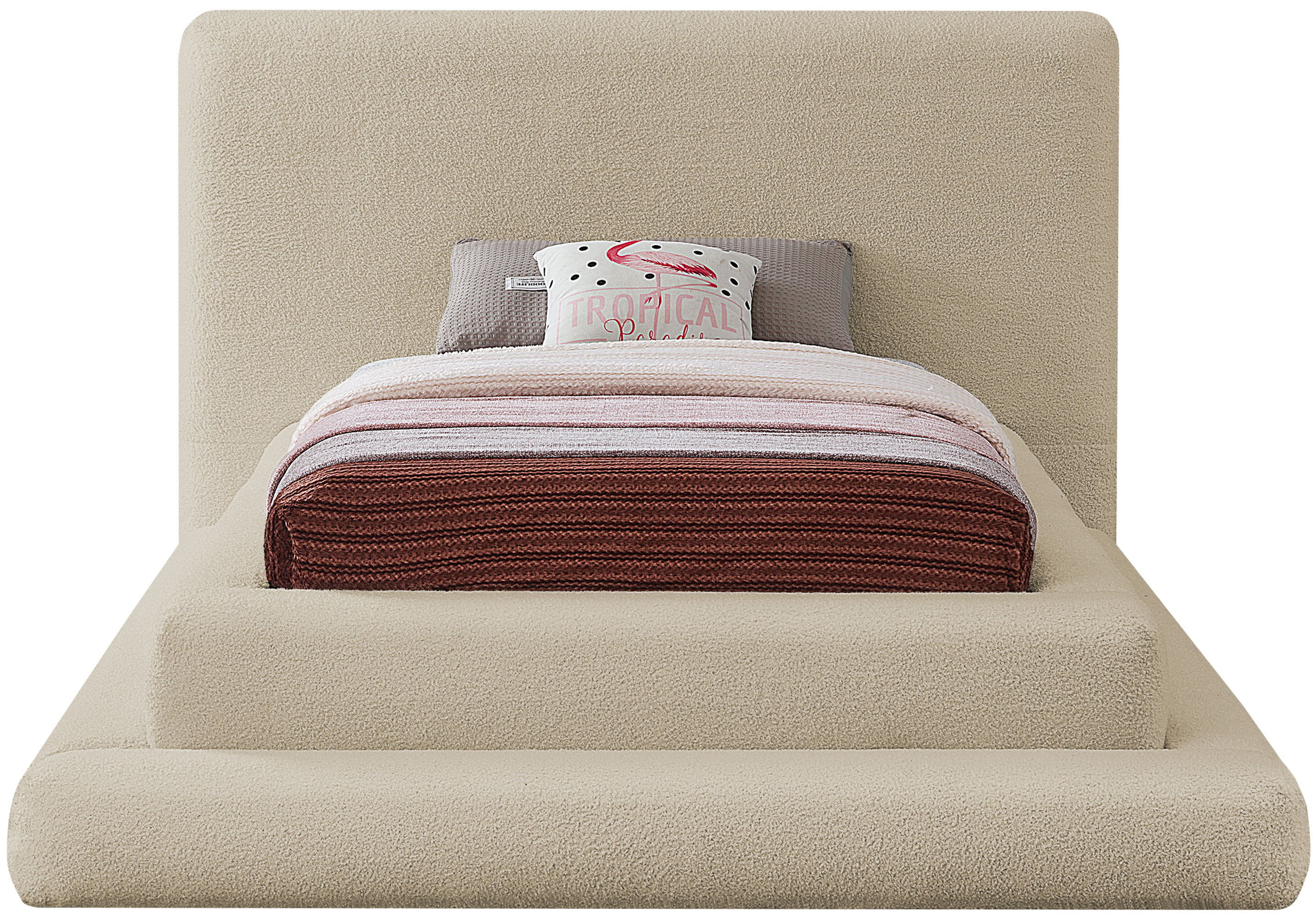 Dane - Twin Bed - Beige
