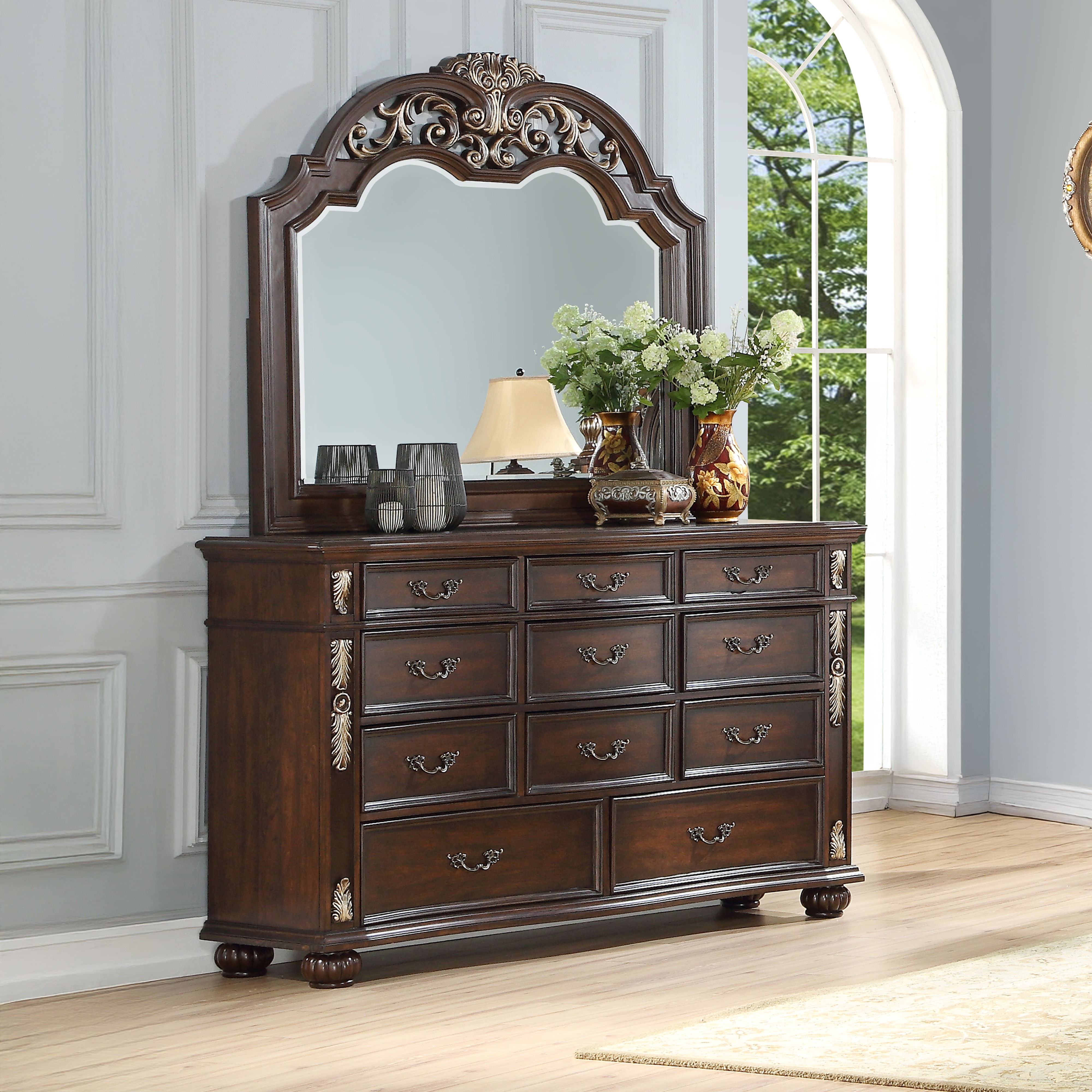 Maximus - Dresser & Mirror - Madeira