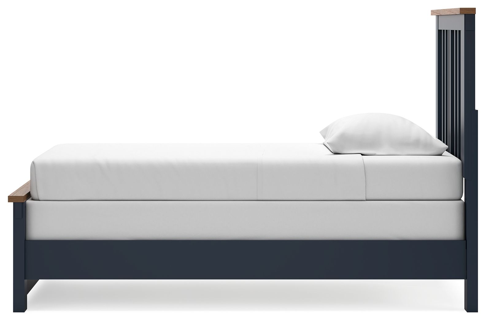 Ashley Furniture Landocken - Twin Panel Bed - Brown / Blue - Image 7