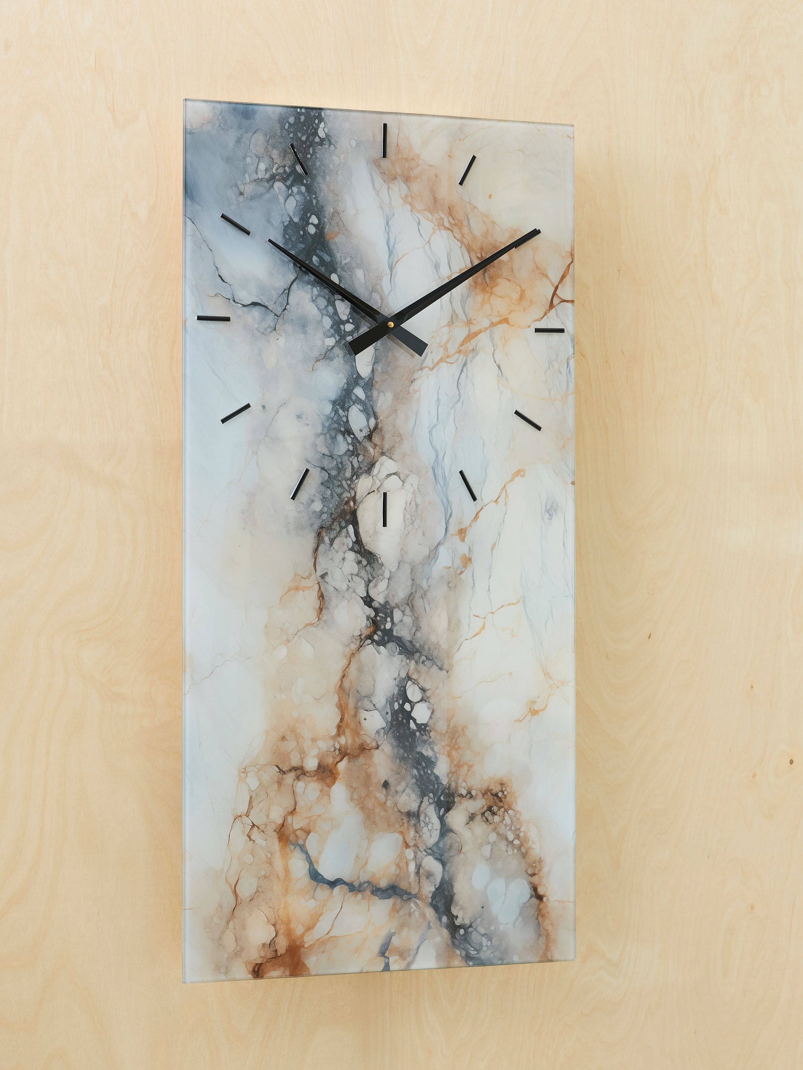 Teague - Wall Clock - Brown / Gray / Ivory