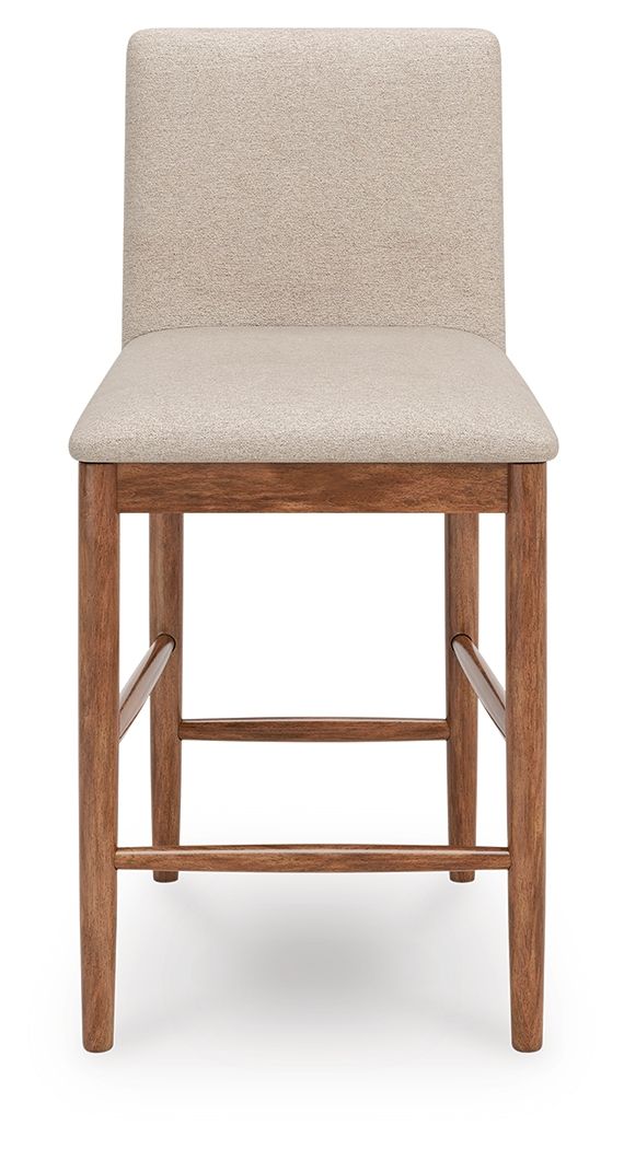 Ashley Furniture Isanti - Upholstered Barstool (Set of 2) - Light Brown - Image 4
