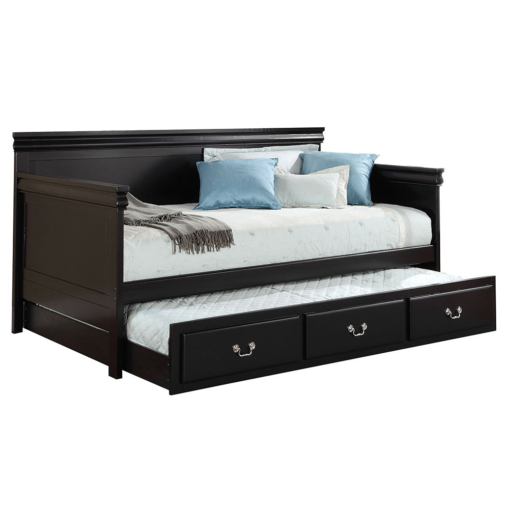 Bailee - Twin Daybed - Black, black, view 4