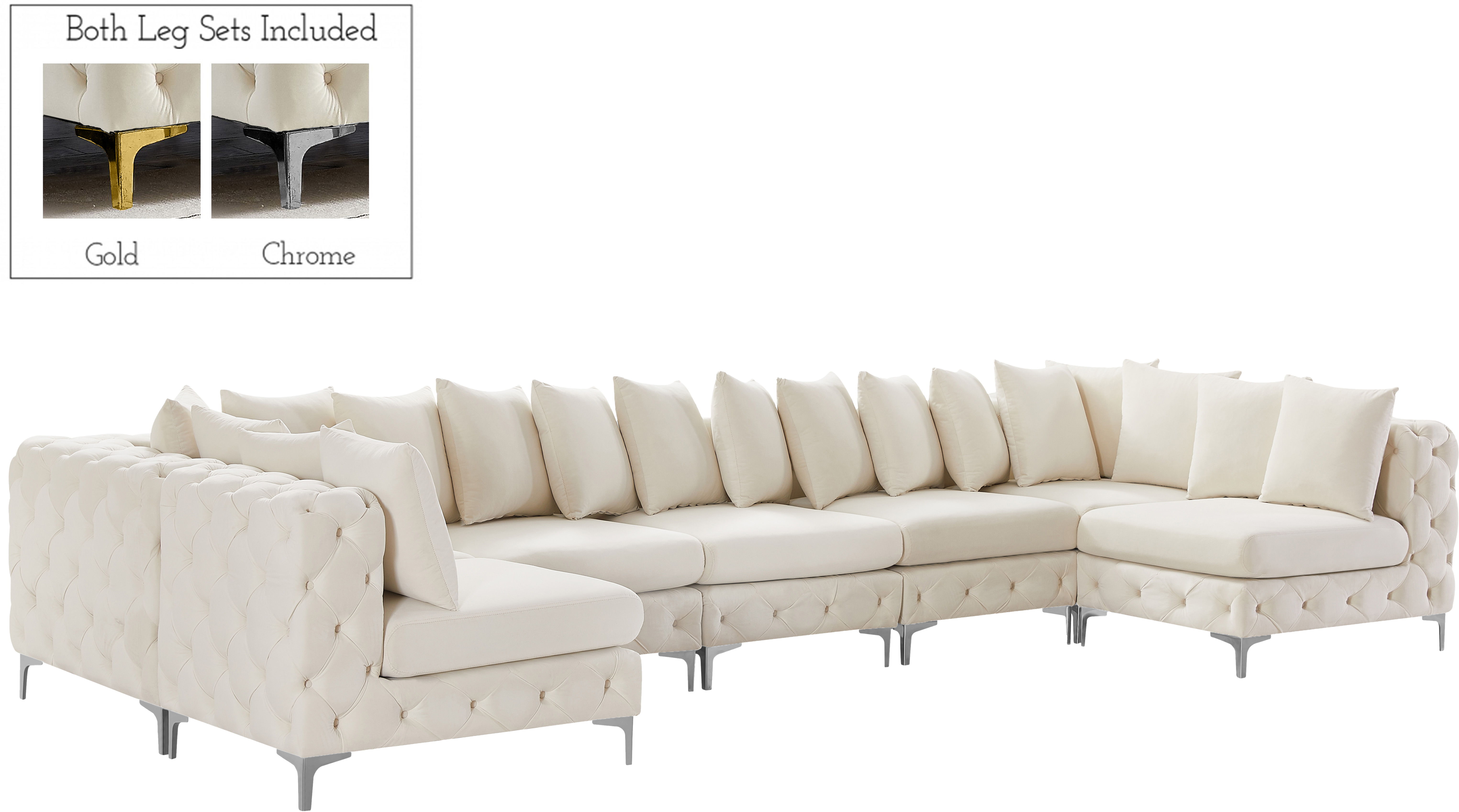 Tremblay - 7 Piece Modular U-Shaped Sectional - Cream