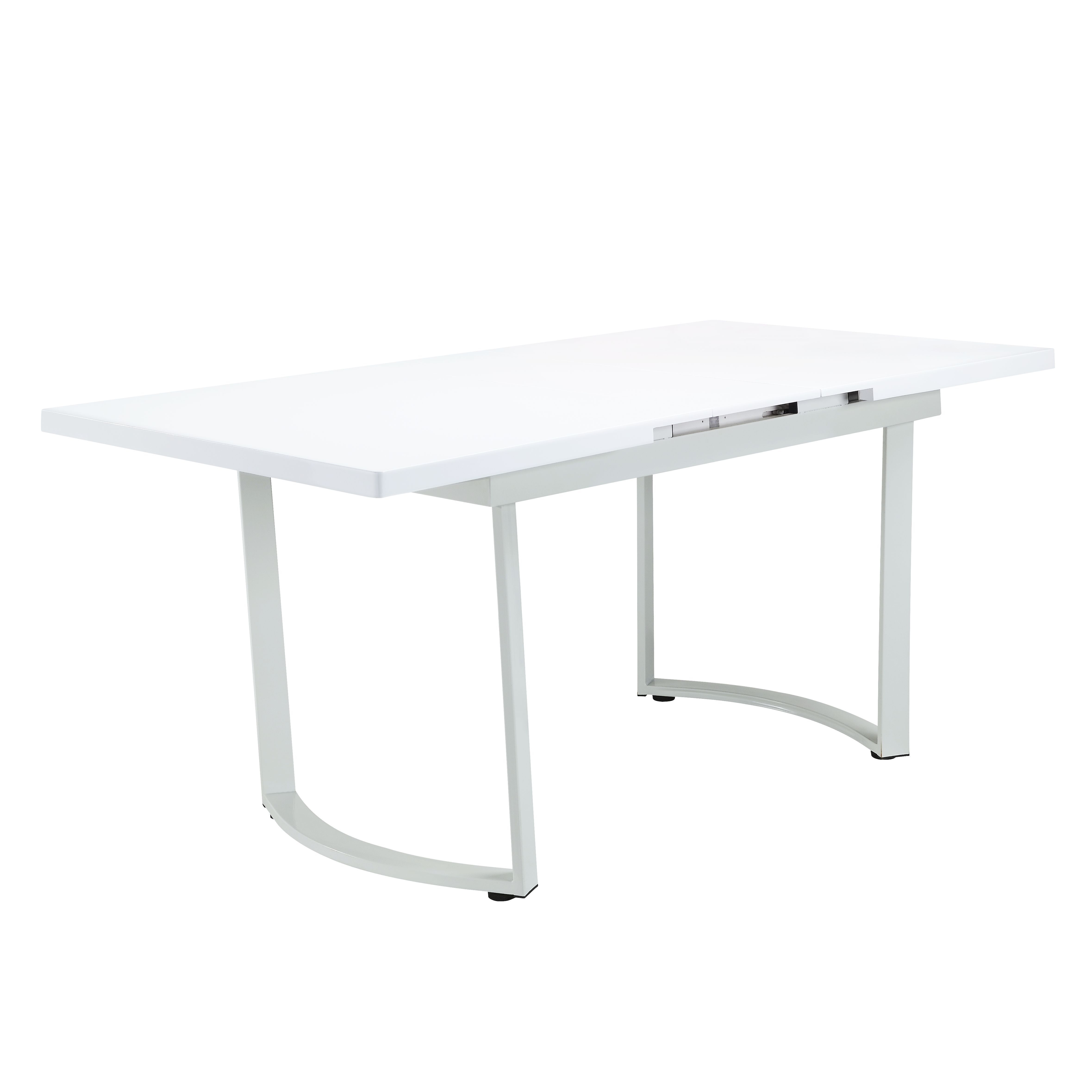 Palton - Dining Table - High Gloss White, white