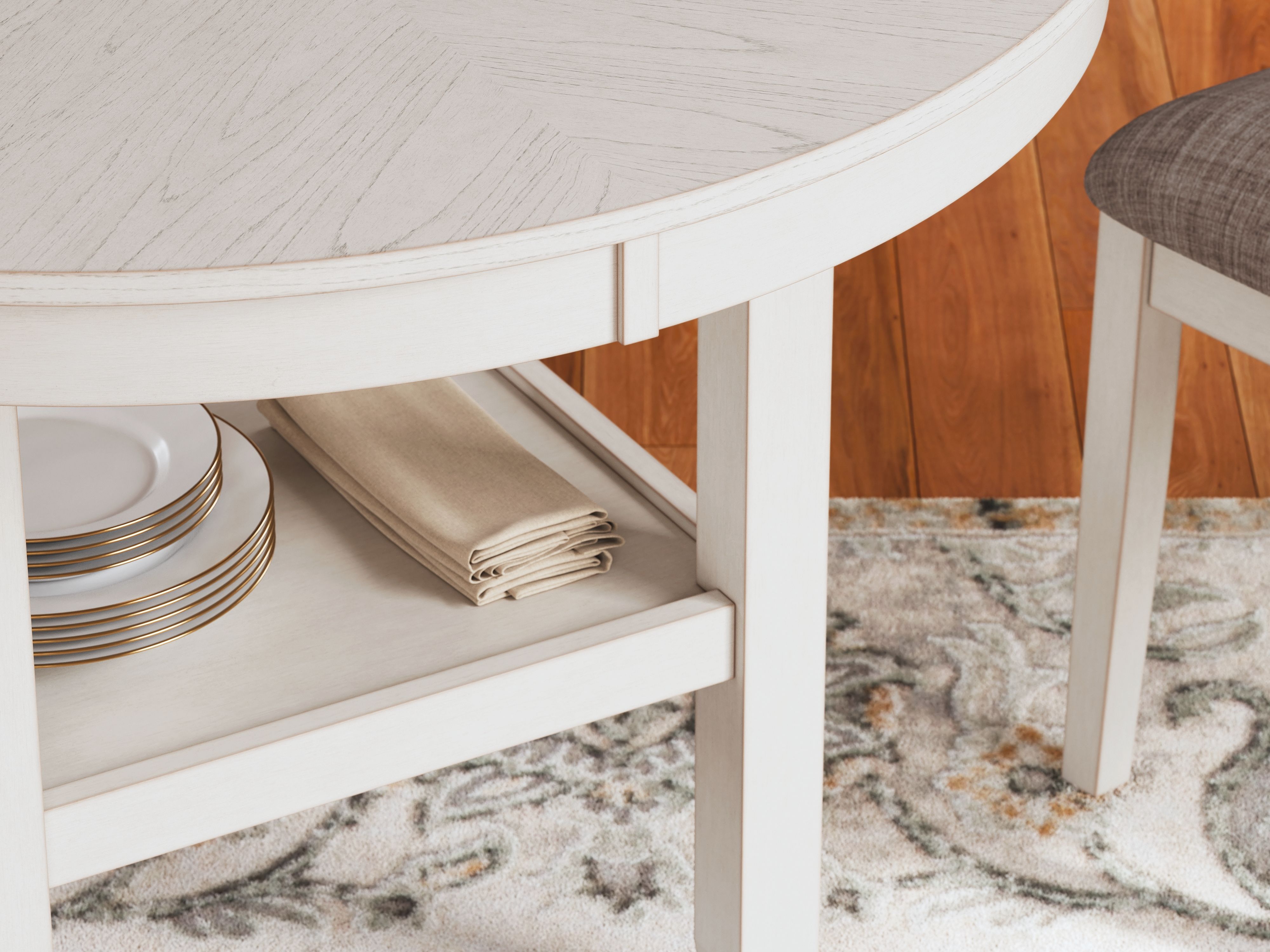 Ashley Furniture Erinberg - Dining Room Table Set (Set of 5) - Antique White - Image 5