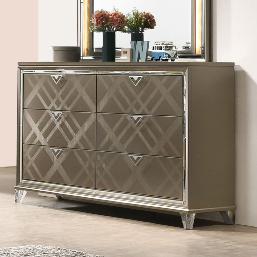 Skylar - Dresser - Dark Champagne, dark brown