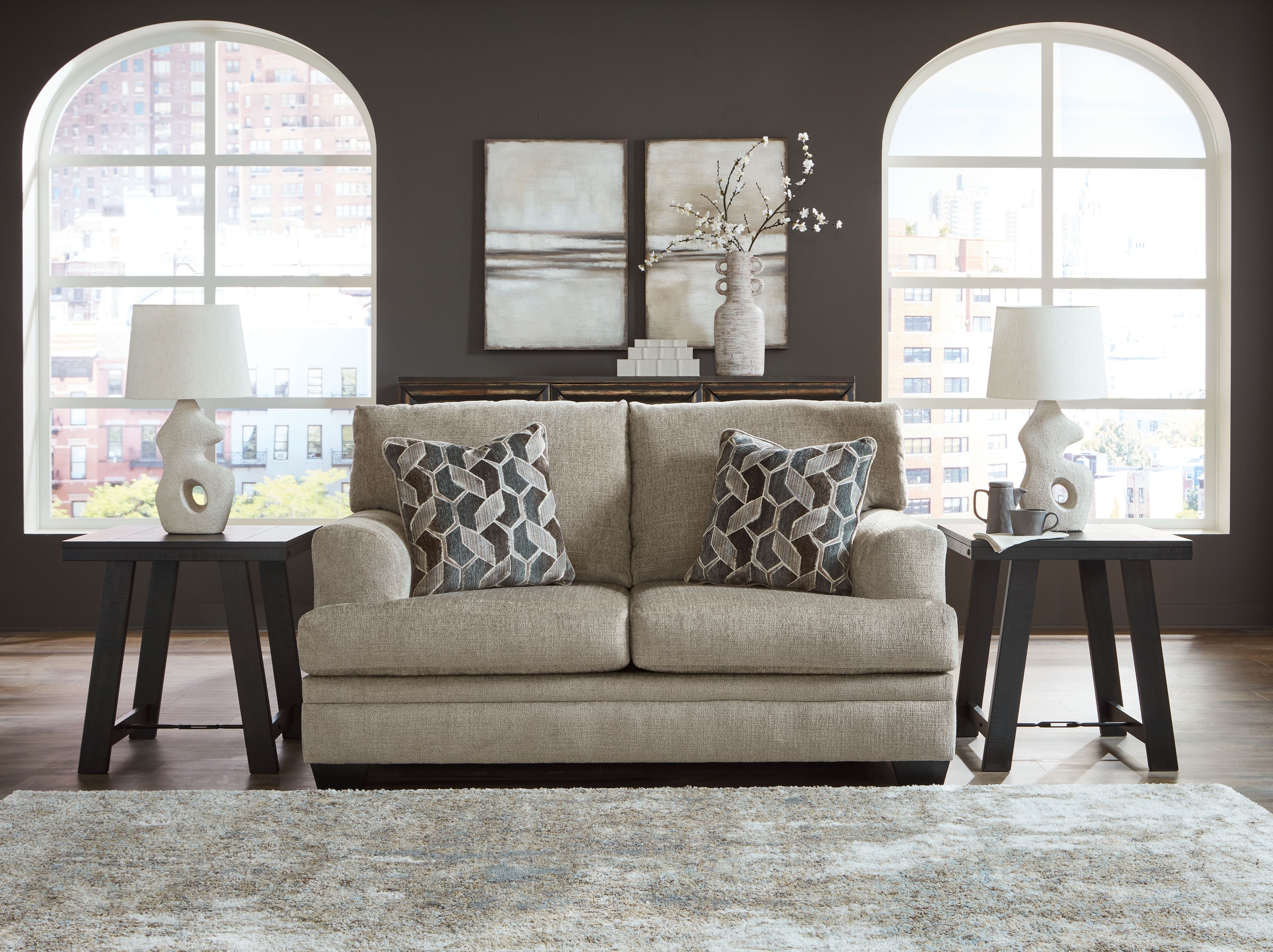 Ashley Furniture Stonemeade - Loveseat - Taupe - Image 2