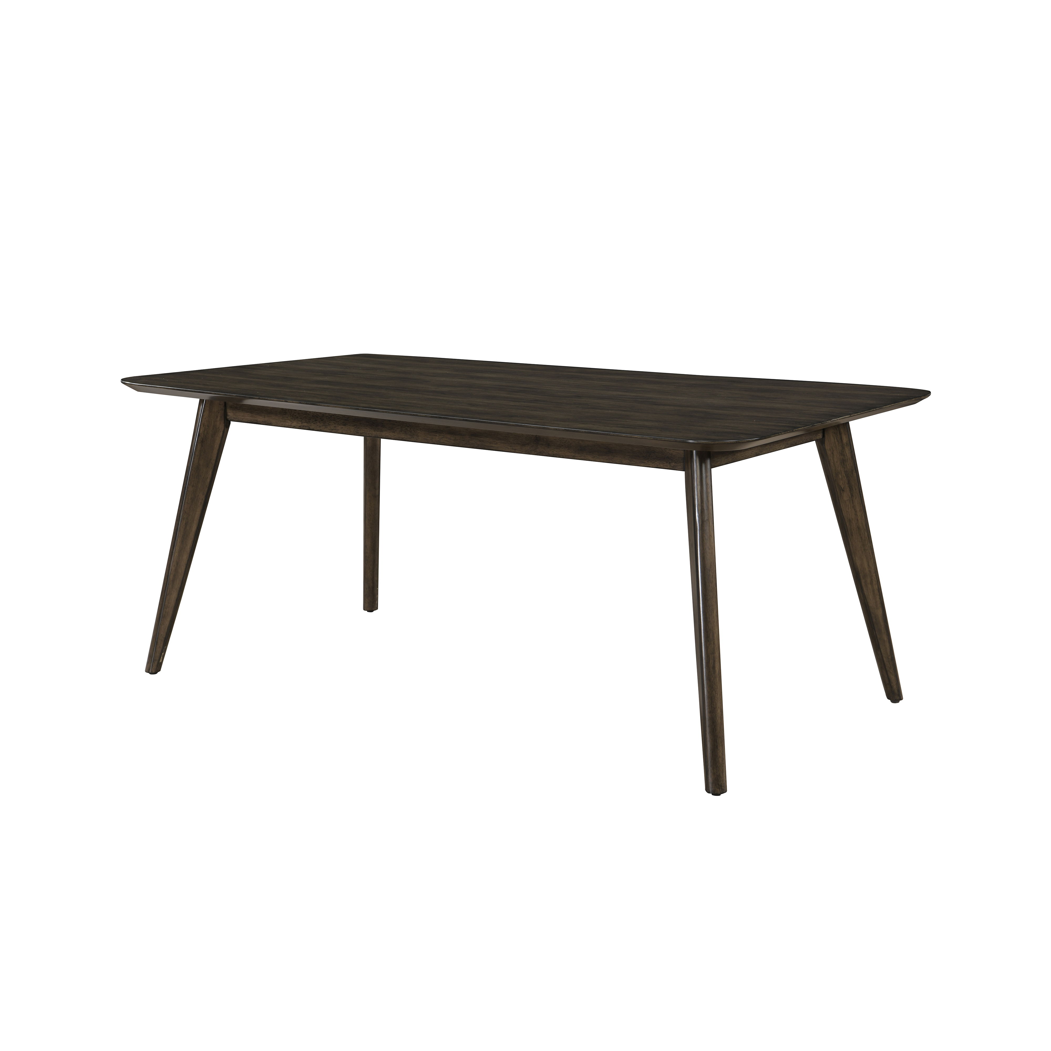 Rex - Rectangle Dining Table & 4 Open Back Chairs - Dark Brown