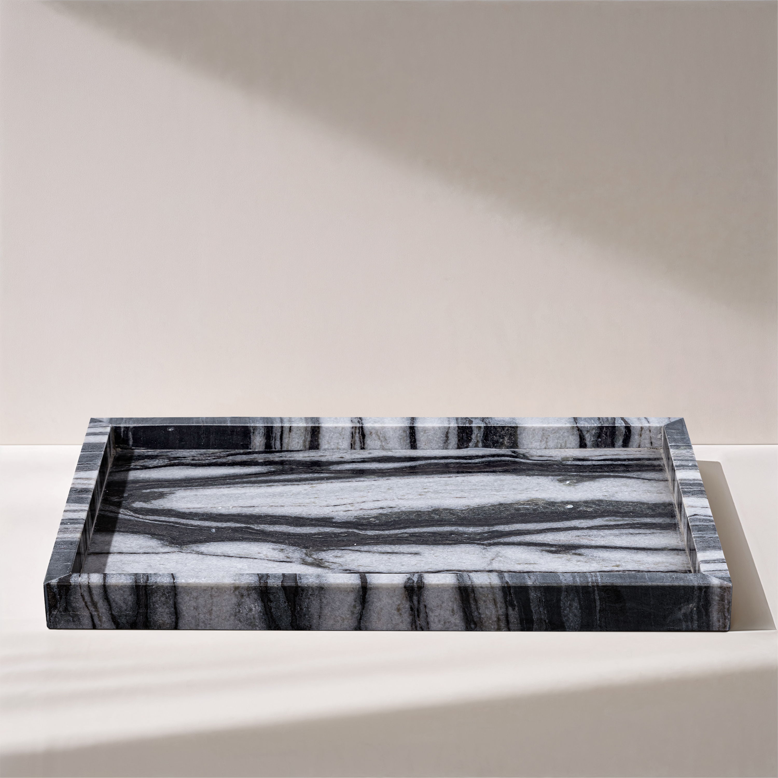 Barletta - Marble Rectangular Tray - Panda